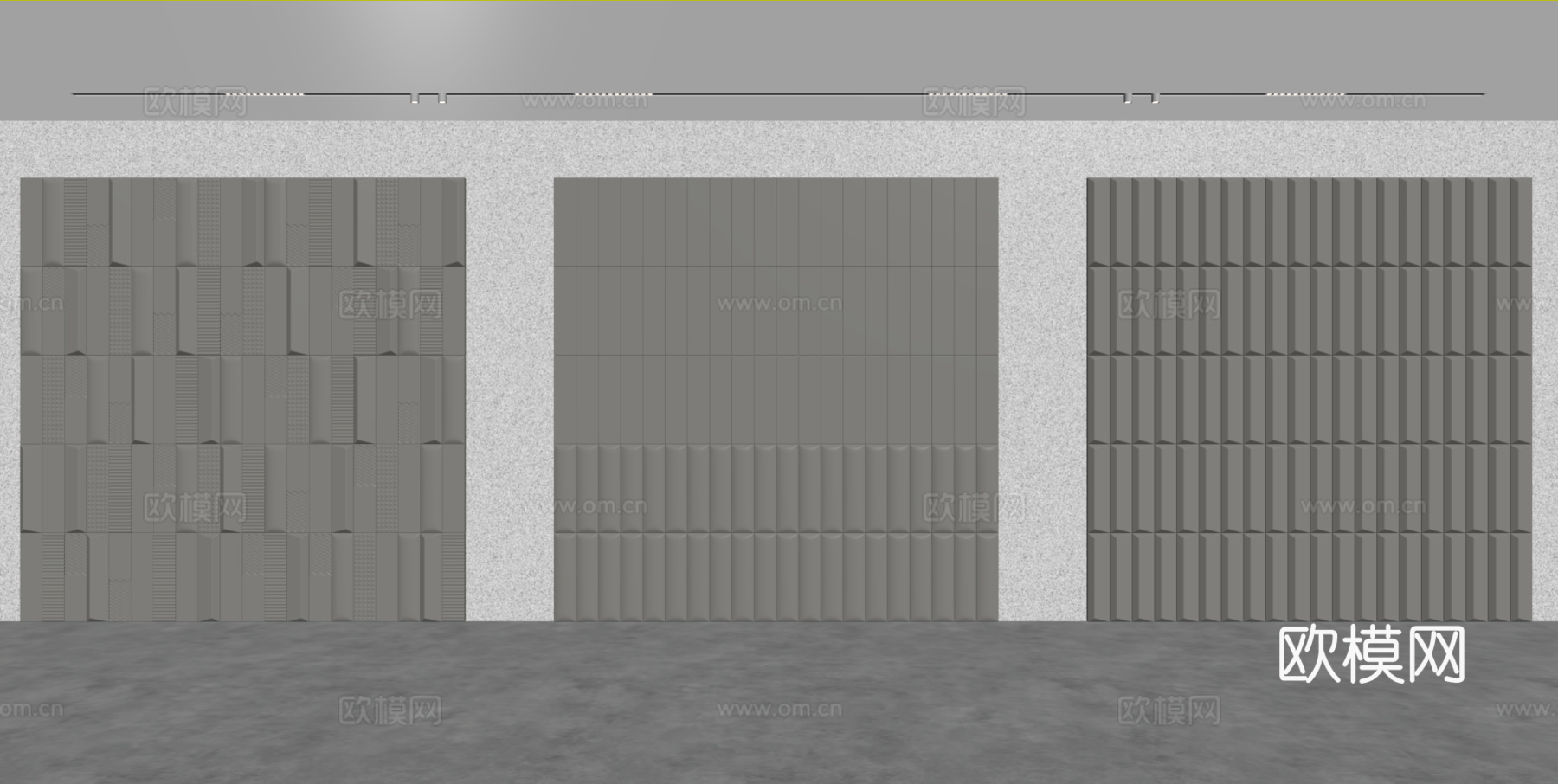 现代背景墙su模型