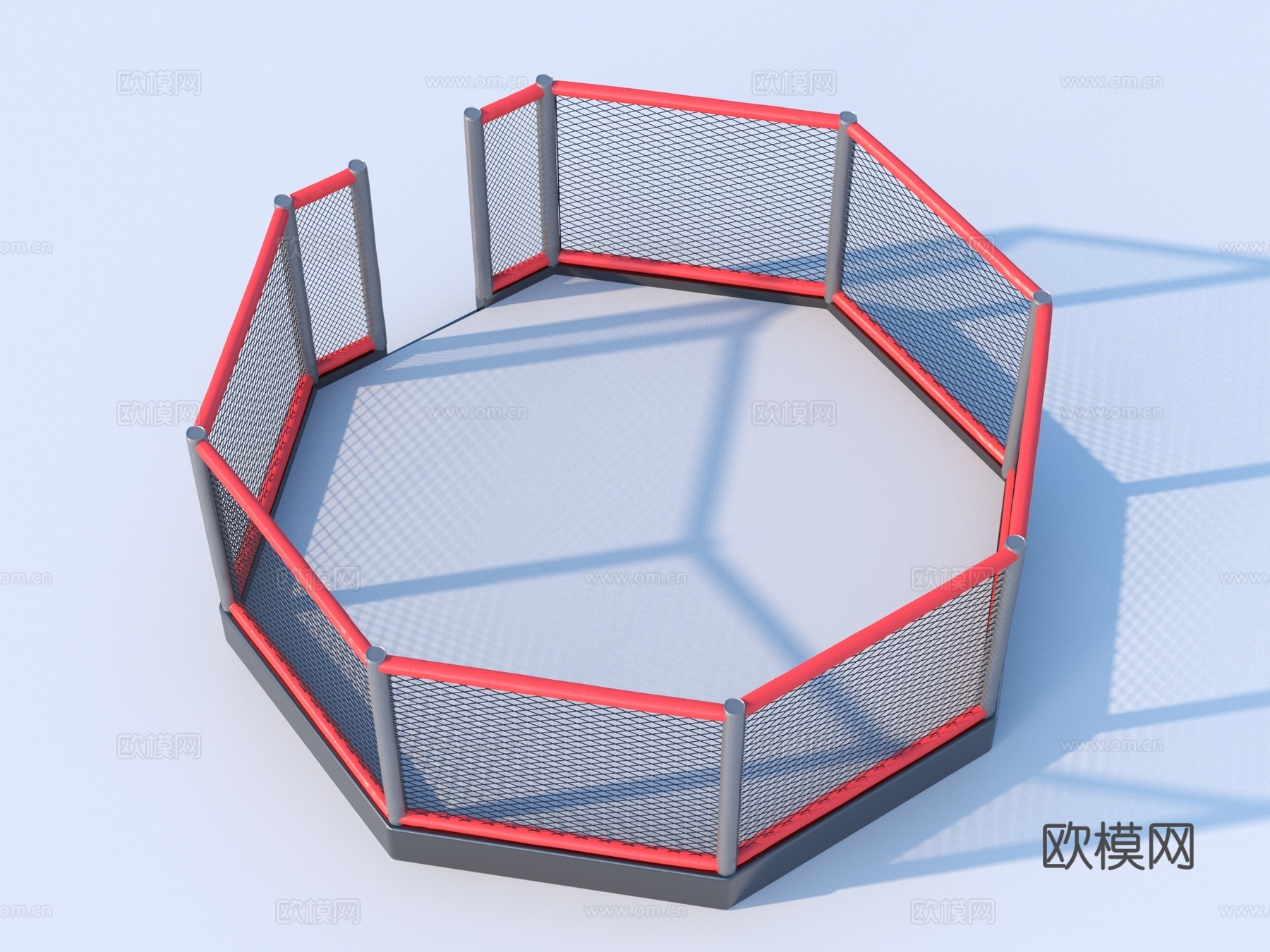 拳击护栏 拳击台 栅栏门 栅栏墙3d模型