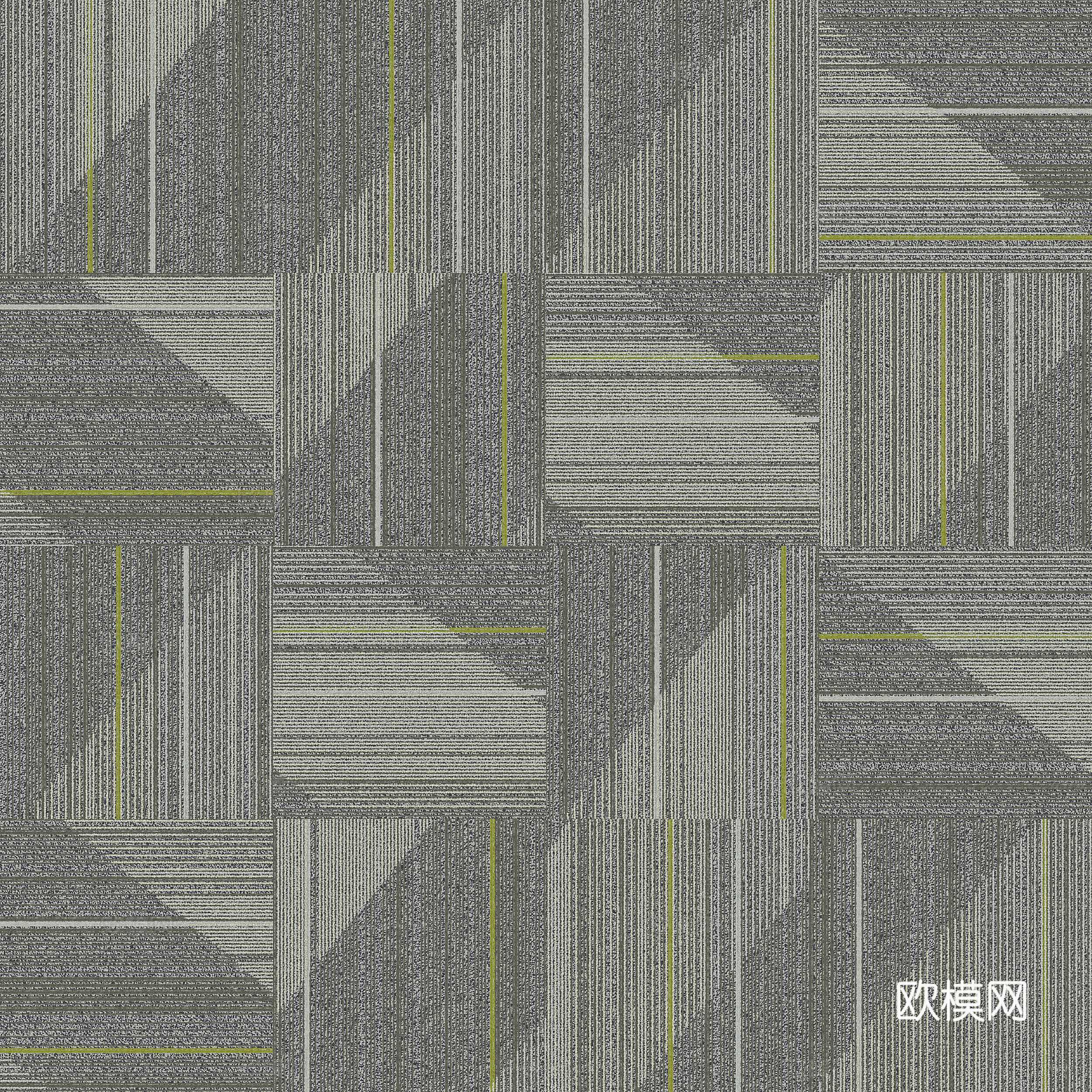 现代简约菱形拼接地毯