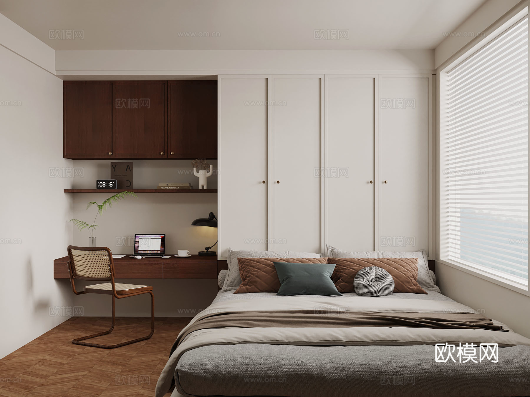 中古风卧室su模型