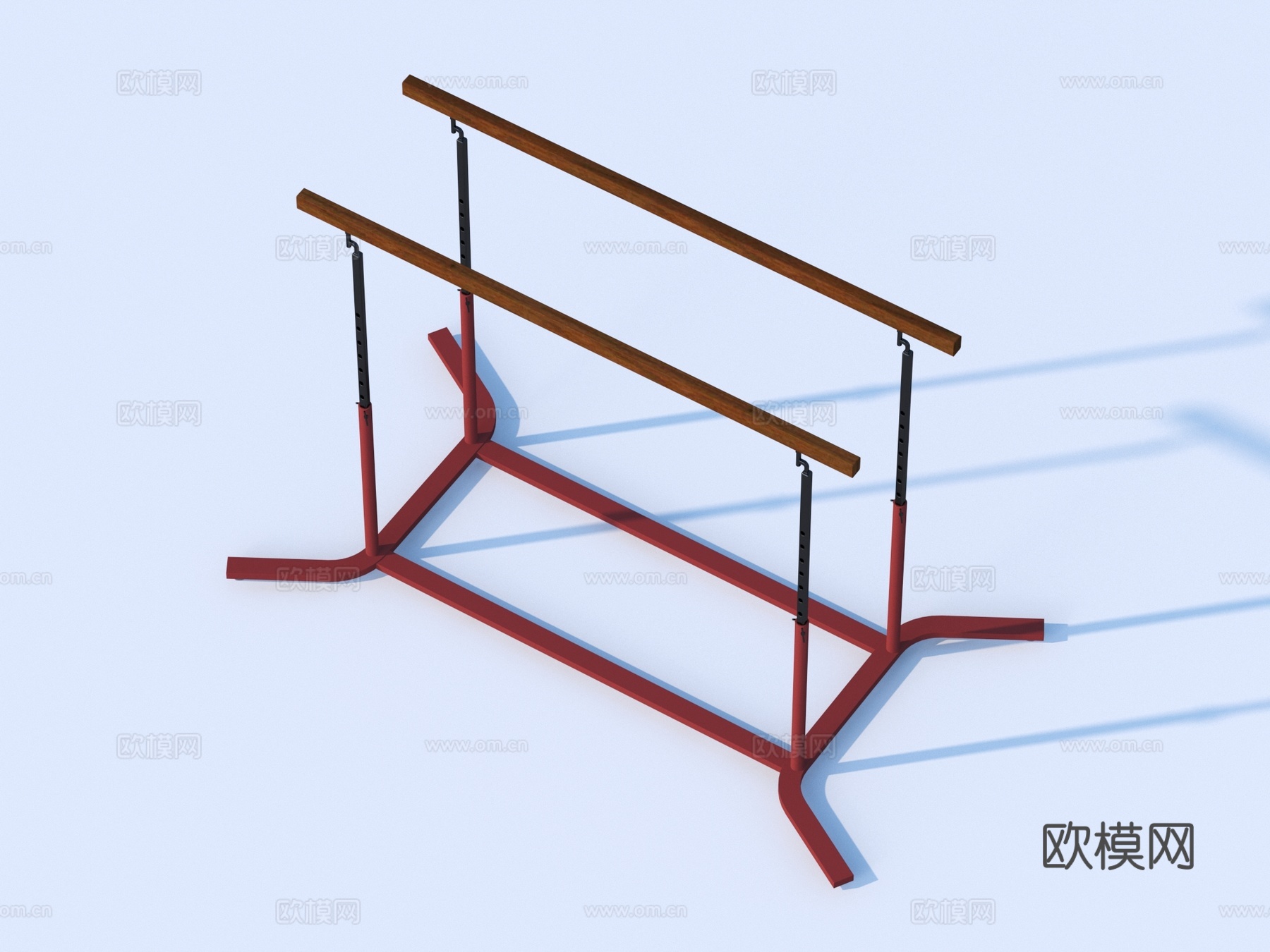 双杠 健身器材3d模型