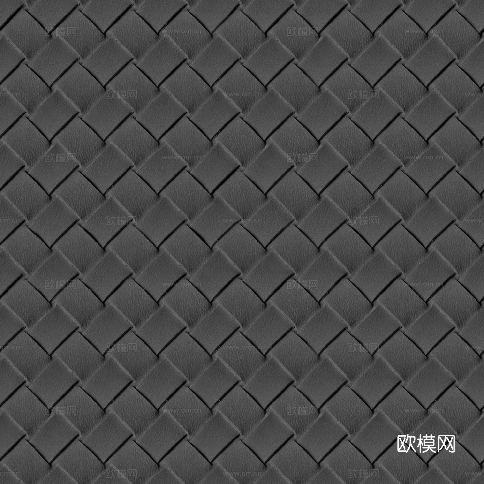 无缝现代简约深灰色编织皮皮革