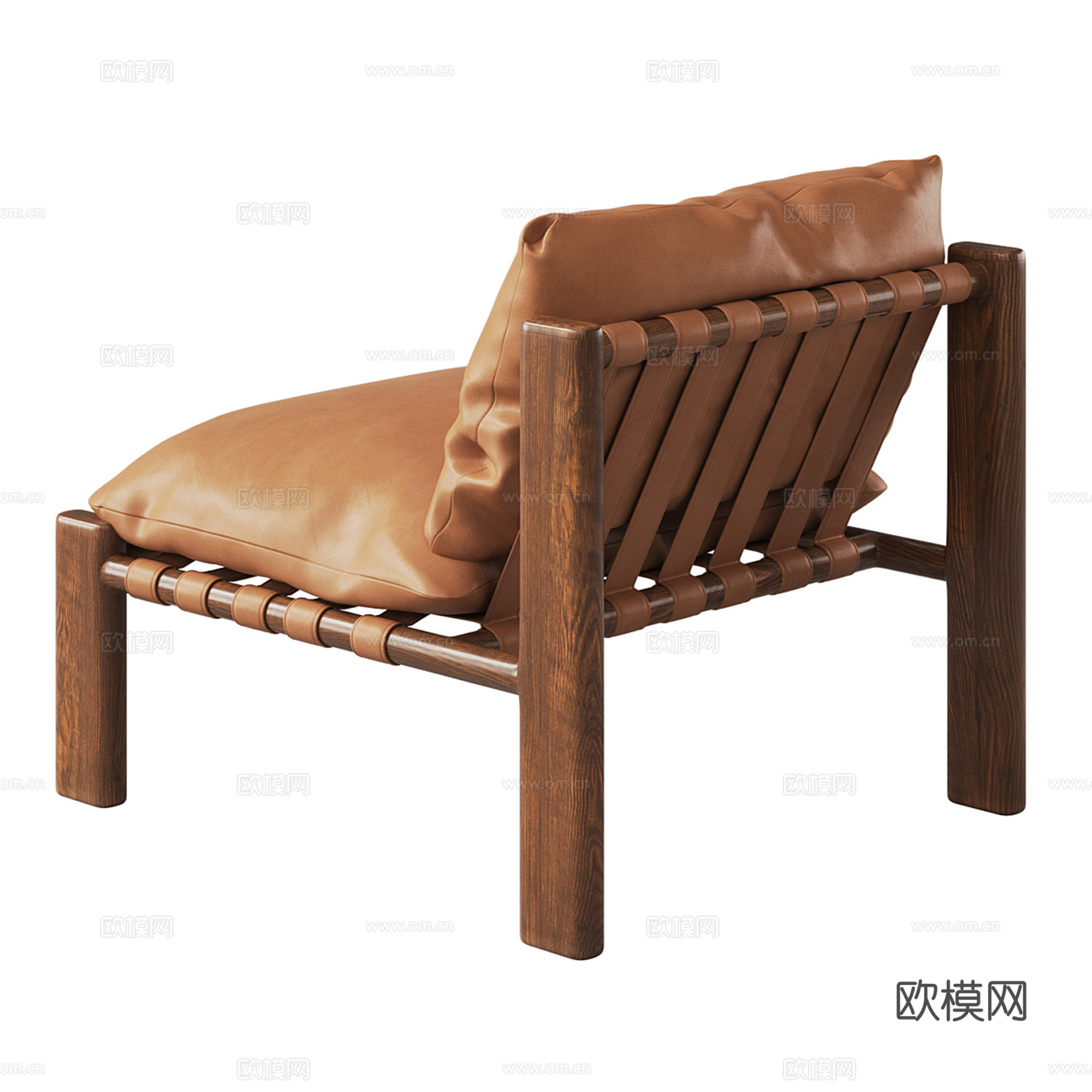 现代皮质休闲椅 单椅su模型下载（渲染图5）