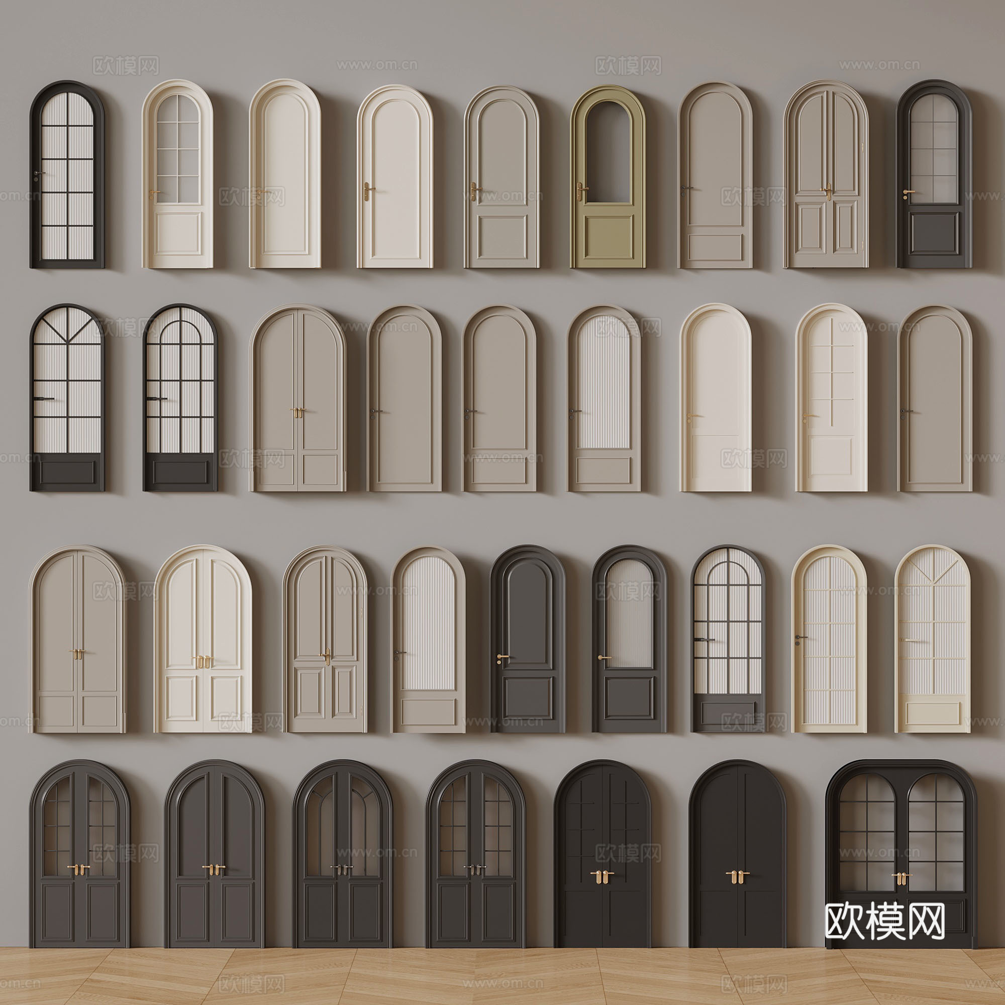 法式门3d模型