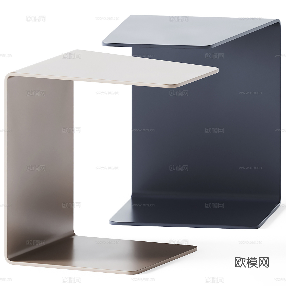 现代轻奢边几3d模型