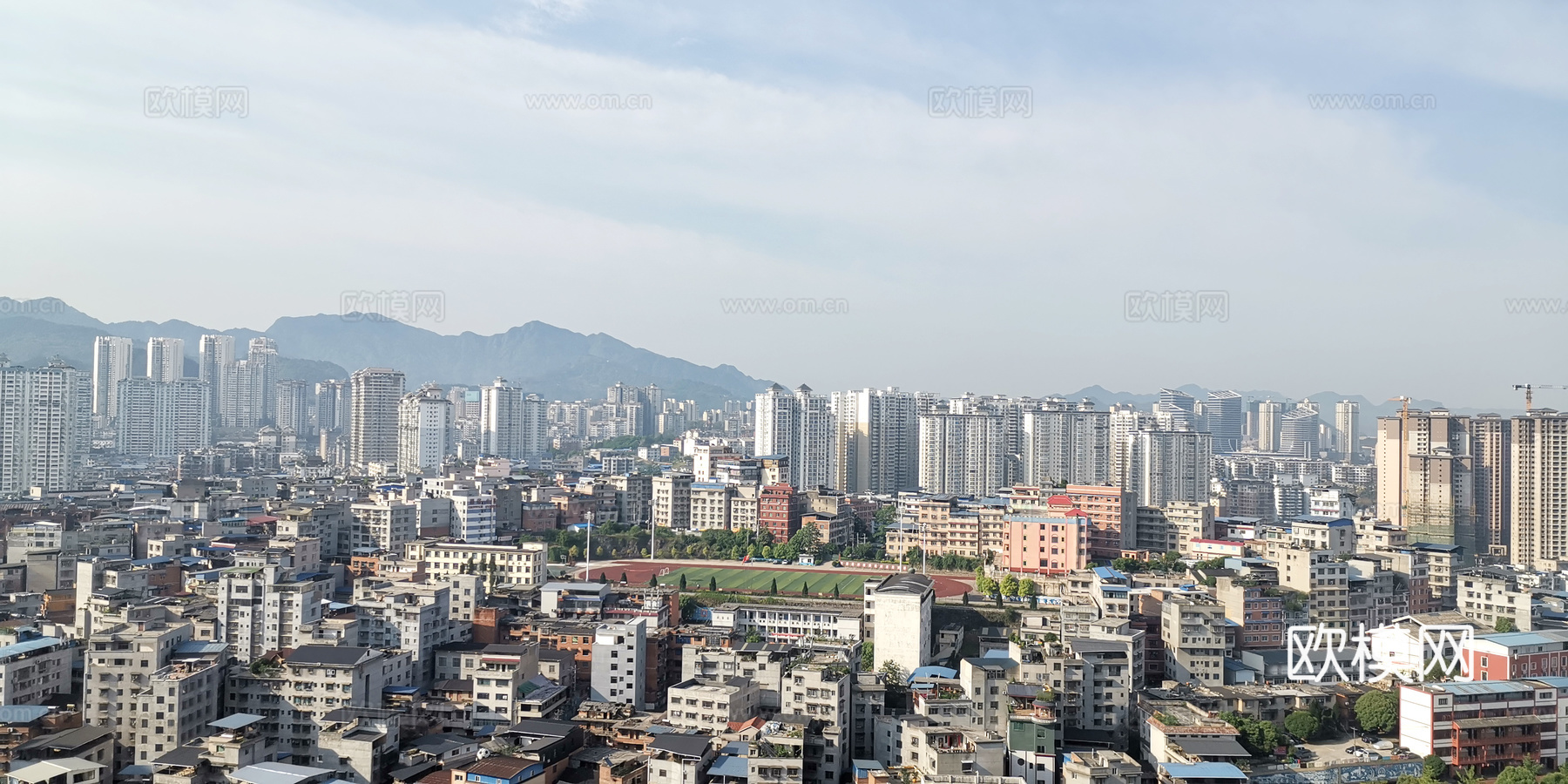 白天城市都市外景