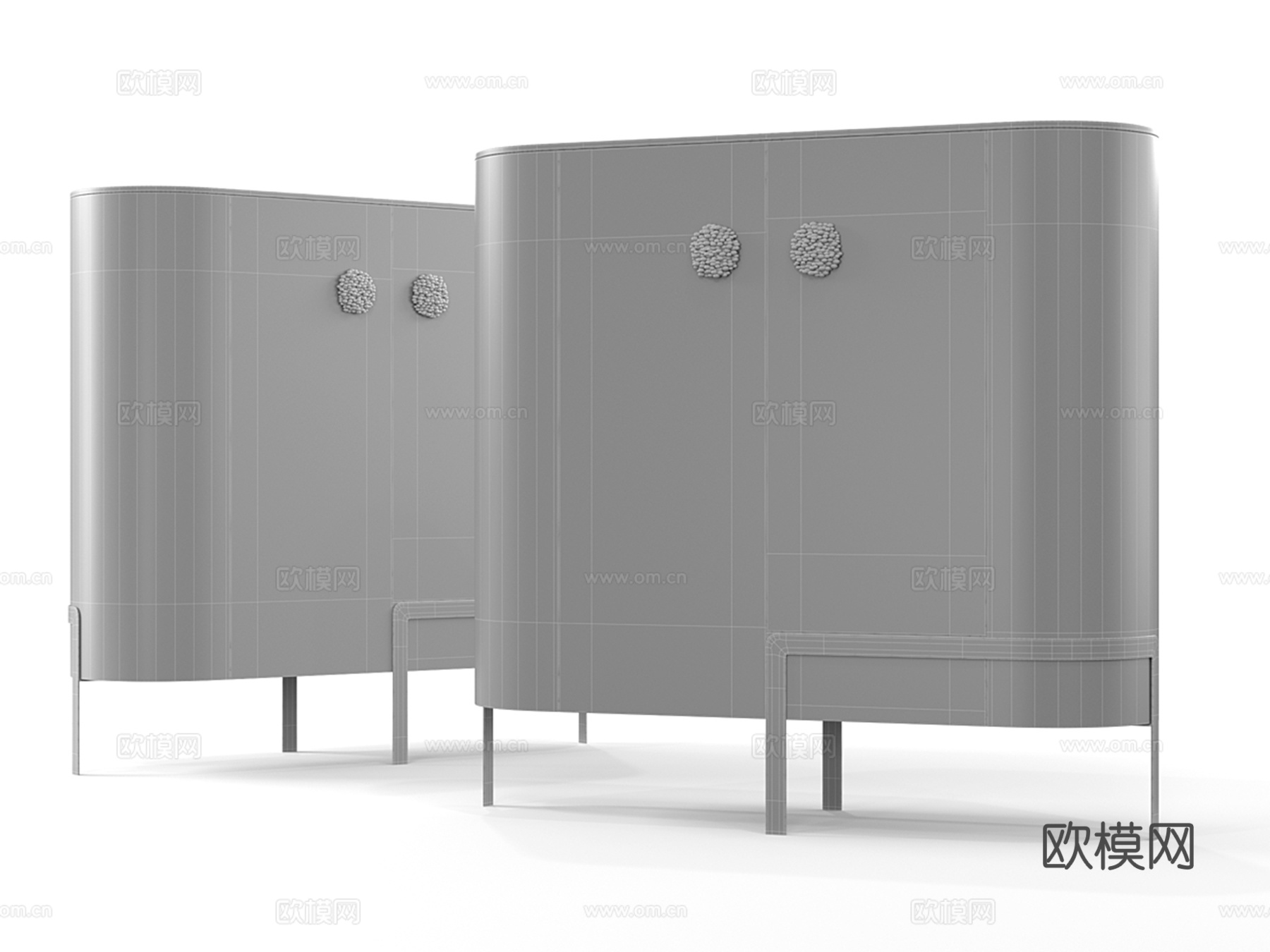 轻奢装饰柜 矮柜 斗柜3d模型