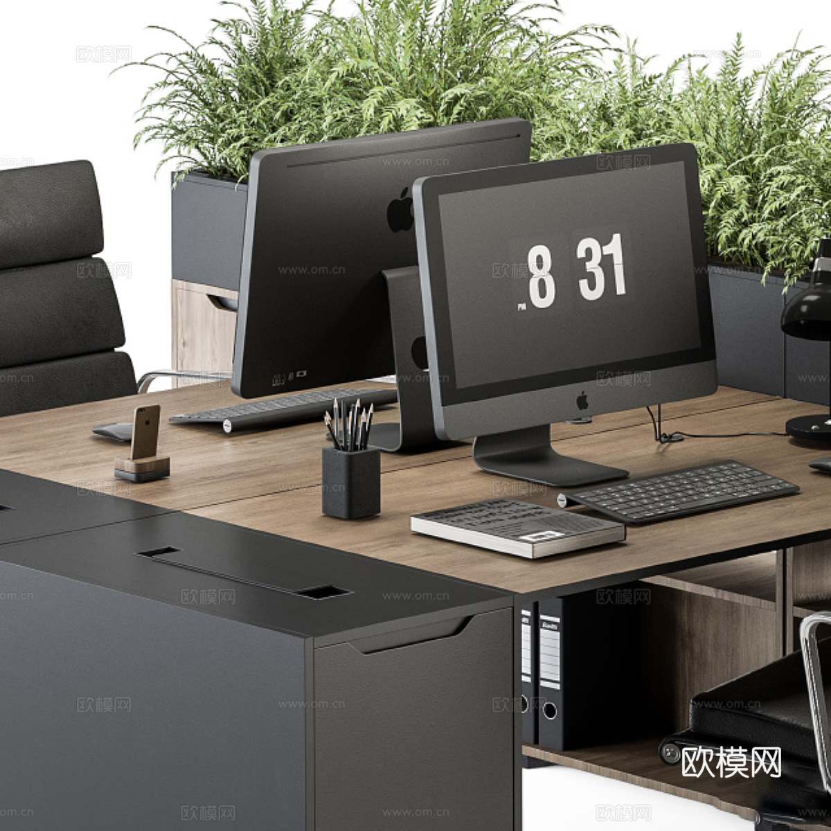 现代办公桌椅3d模型