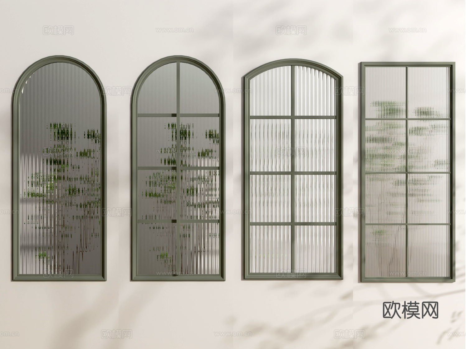 法式窗长虹玻璃窗3d模型