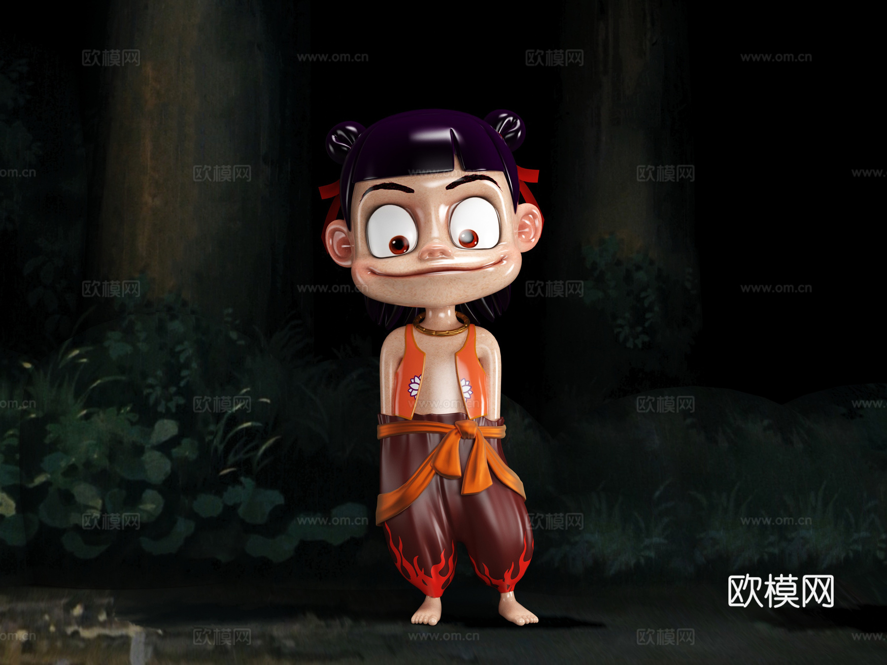 哪吒潮玩 公仔 玩偶3d模型