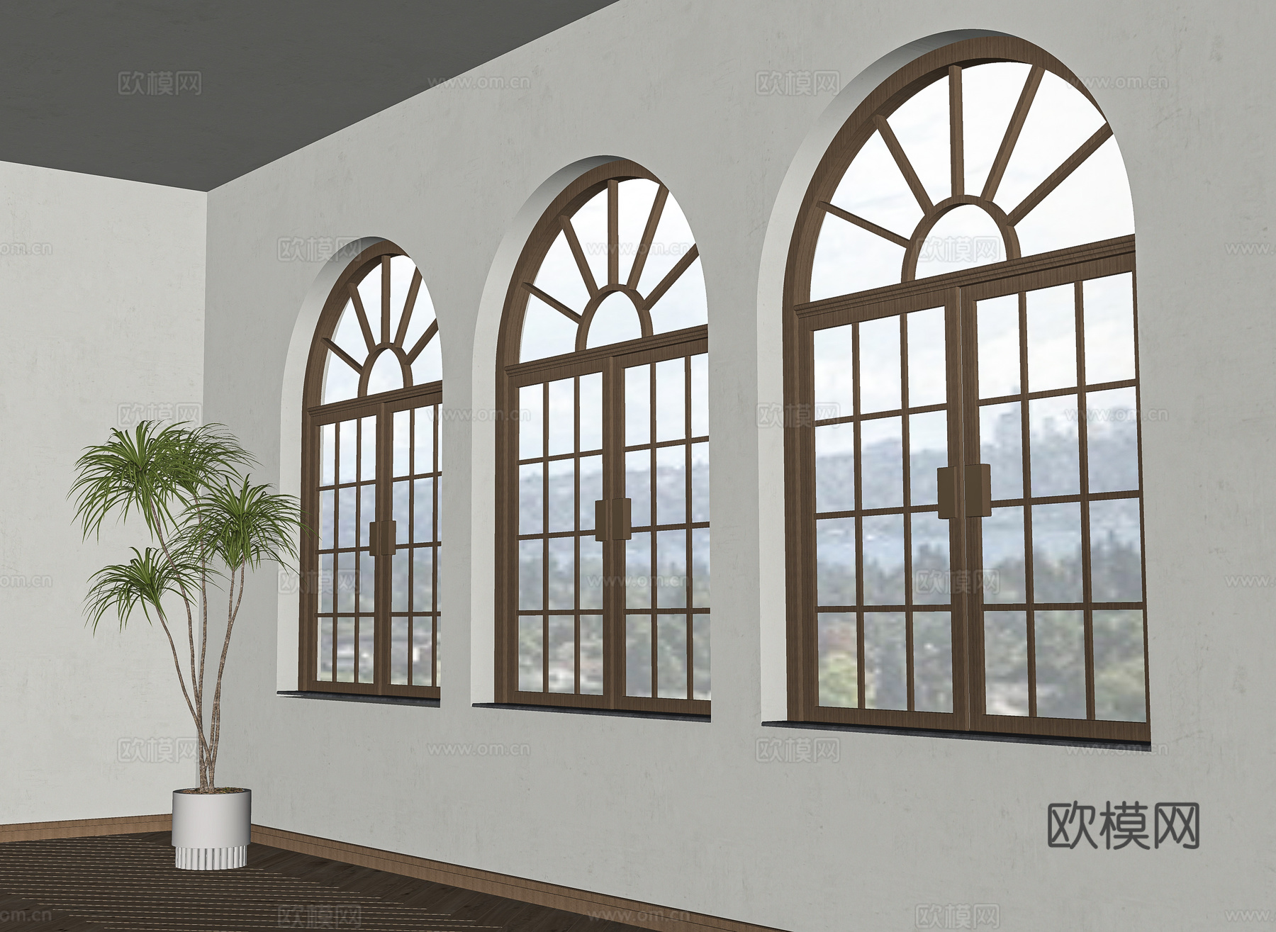 法式窗欧式窗su模型