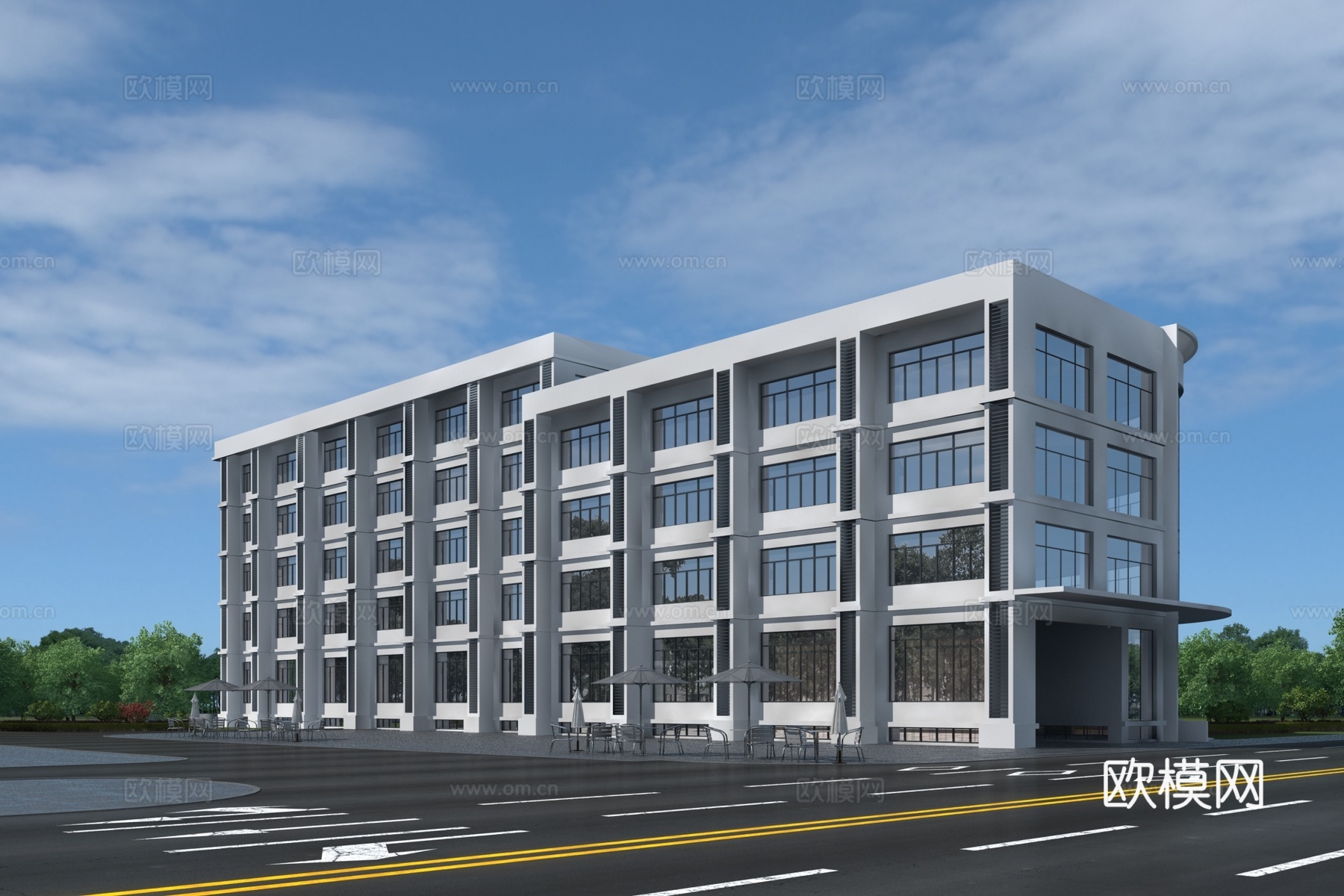 办公楼 综合楼 写字楼 商业楼 办事处 政务中心 市民中心su模型