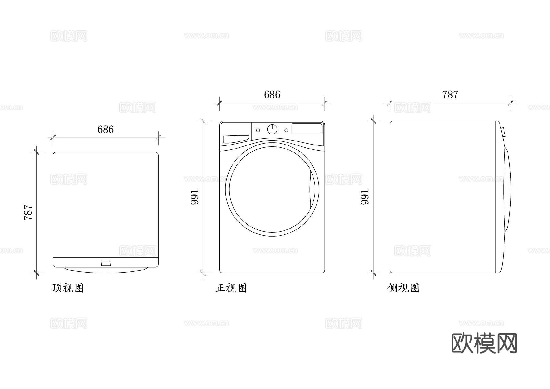 滚筒洗衣机 洗衣机滚筒式 衣物滚筒清洗机 滚筒洗衣设备cad施工图下载