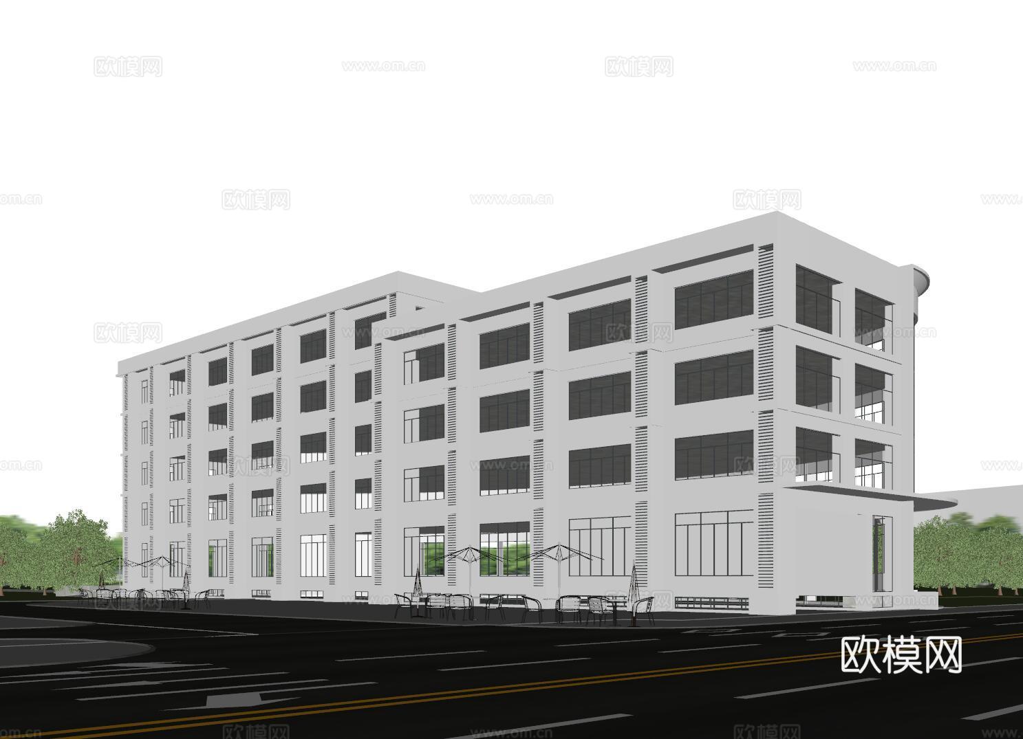 办公楼 综合楼 写字楼 商业楼 办事处 政务中心 市民中心su模型