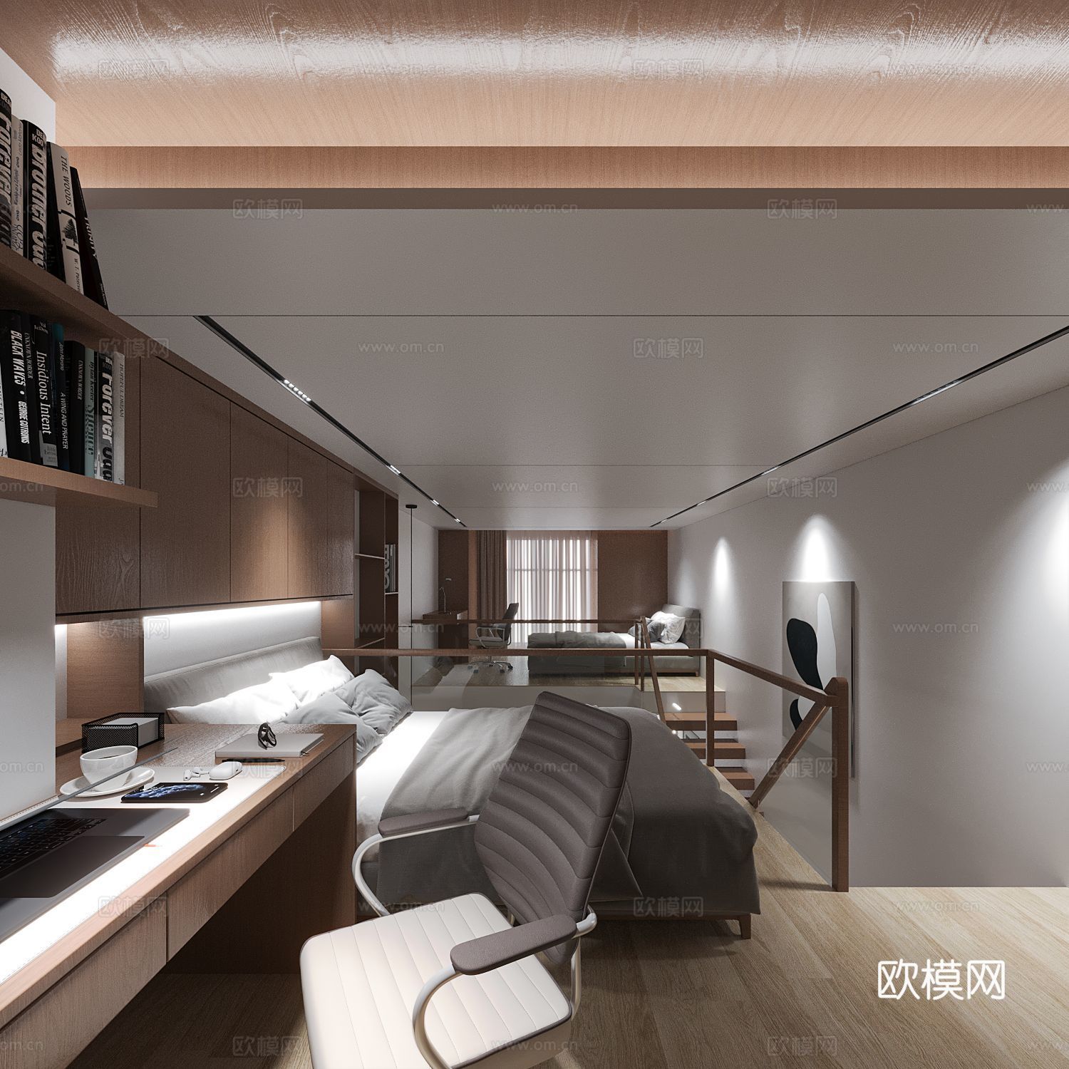 现代家装loft公寓3d模型