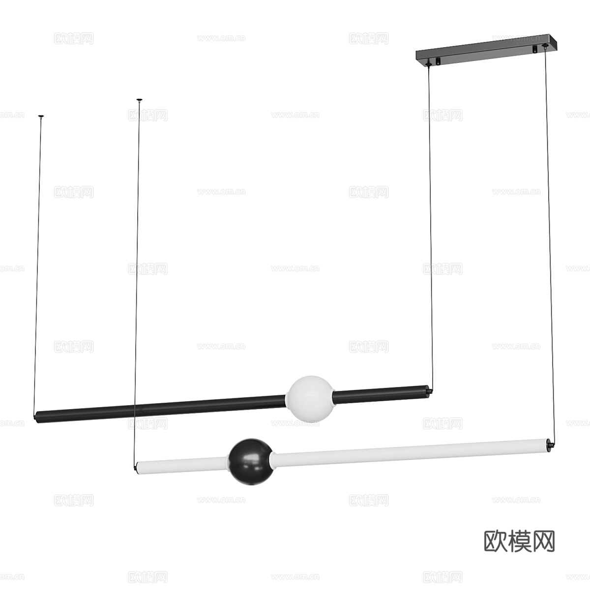 现代轻奢装饰吊灯3d模型