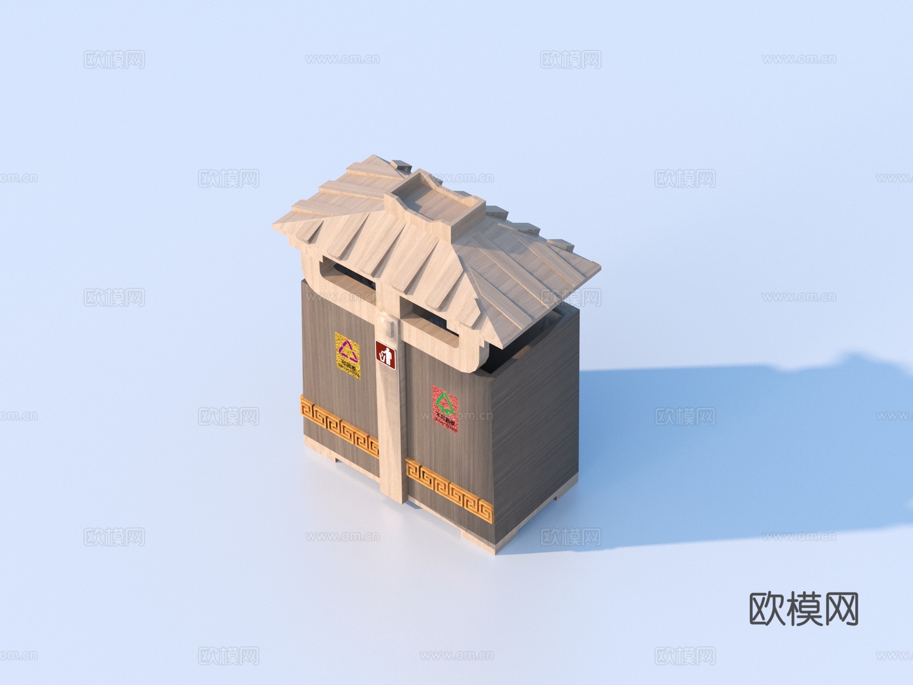 垃圾桶 室外垃圾桶 公共垃圾桶3d模型
