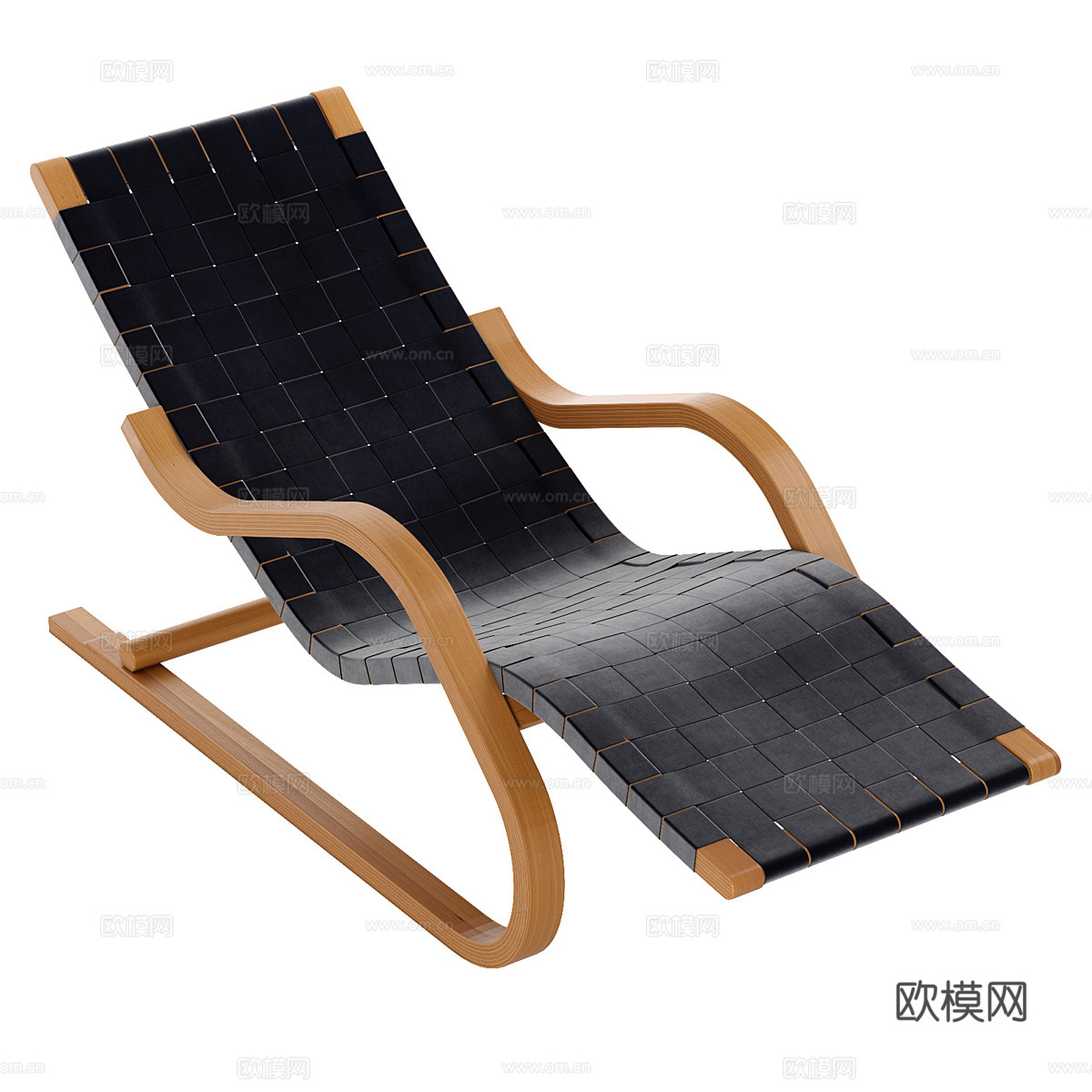 新中式 Artek 躺椅3d模型