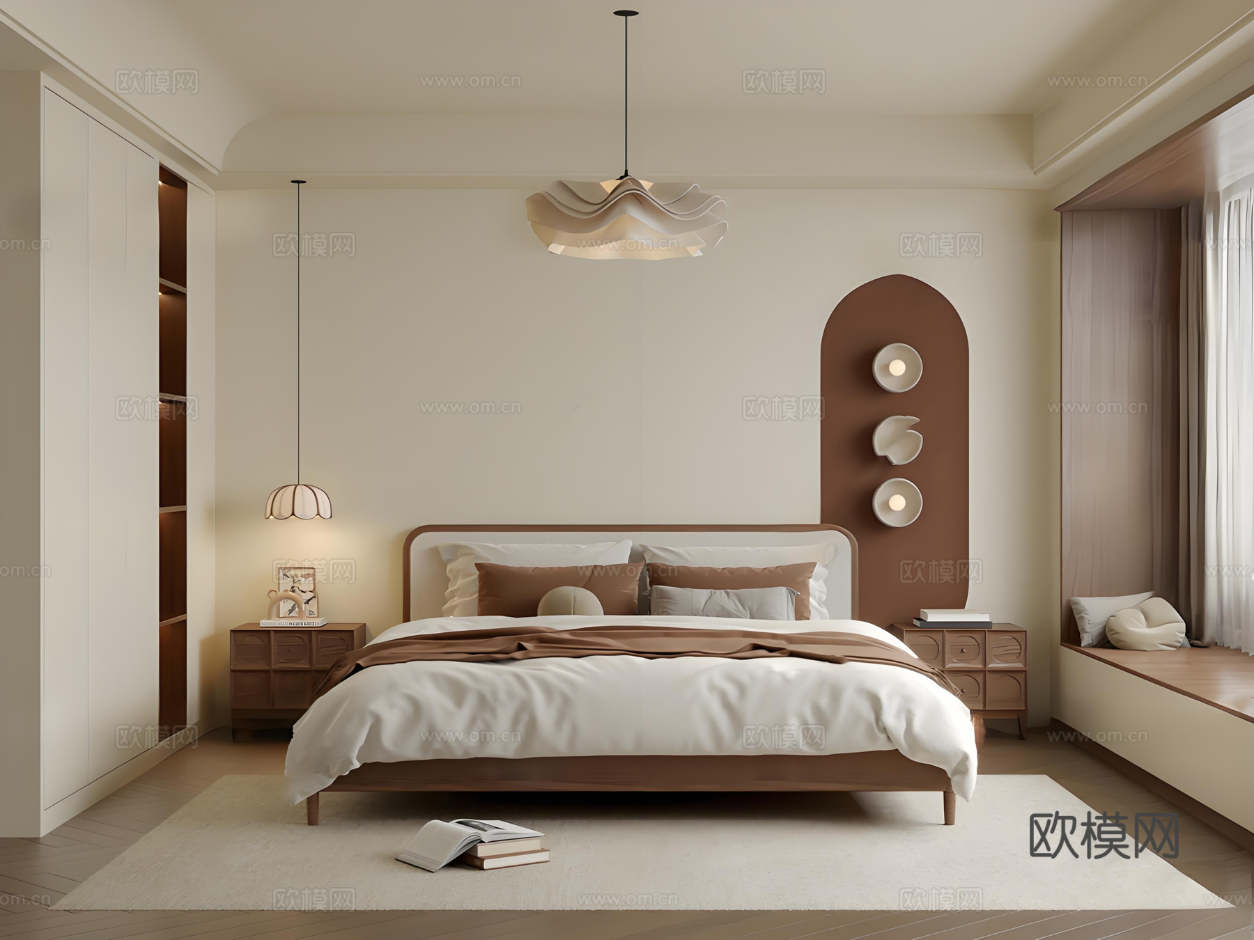 中古风卧室3d模型下载