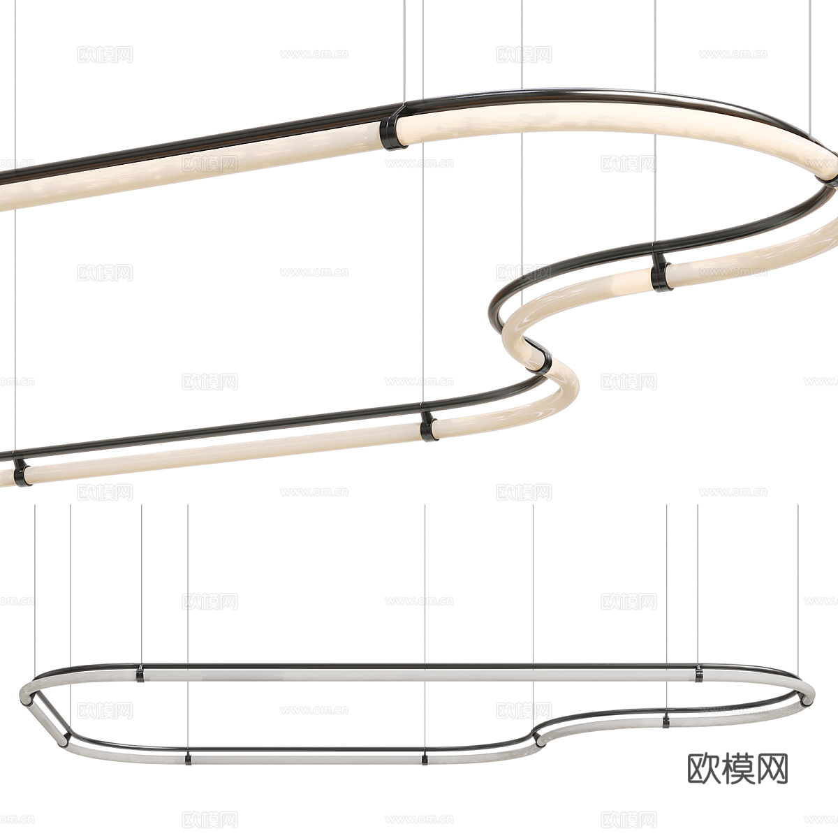 意式轻奢装饰吊灯3d模型