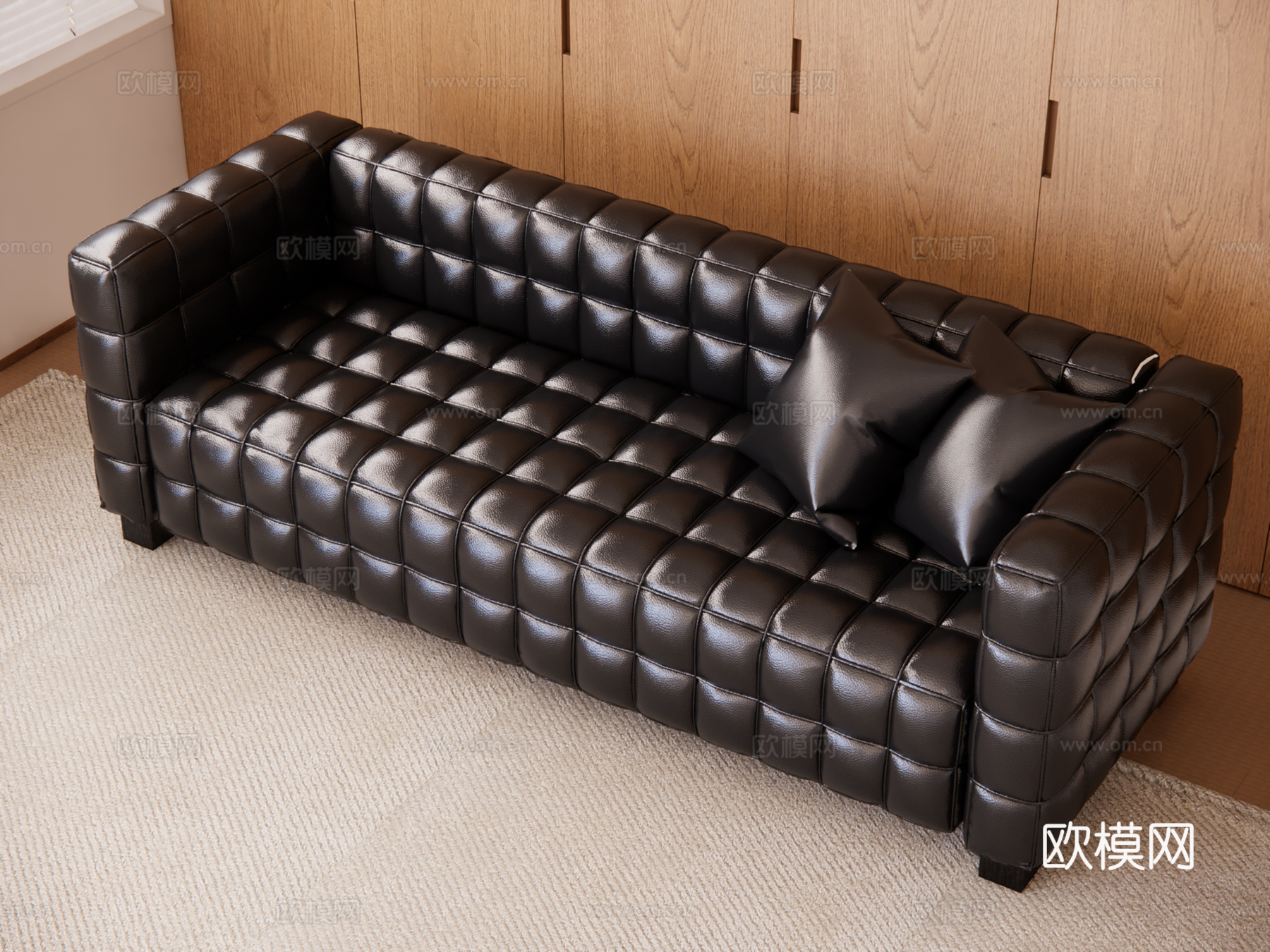 现代中古风休闲椅su模型