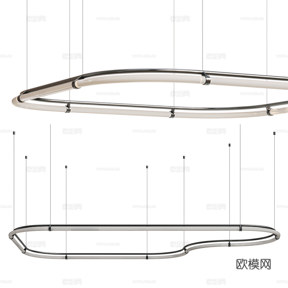 意式轻奢装饰吊灯3d模型