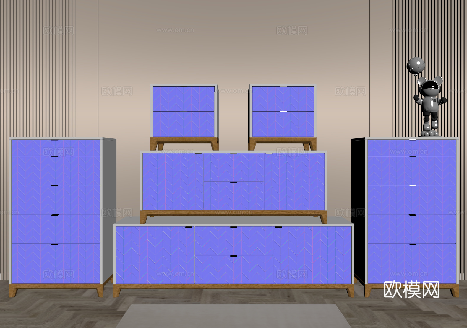 现代装饰柜 电视柜  玄关柜su模型