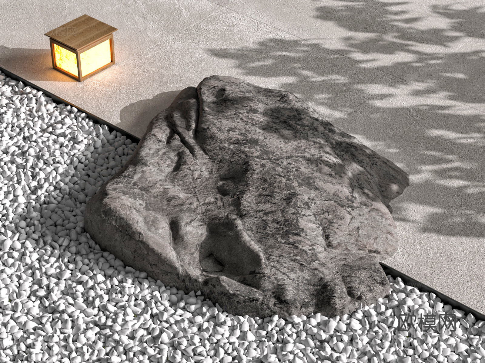 景观石块 石块 岩石 小石子su模型