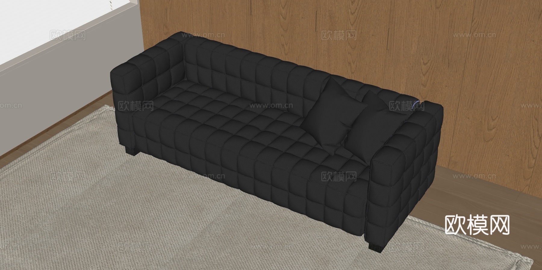 现代中古风休闲椅su模型