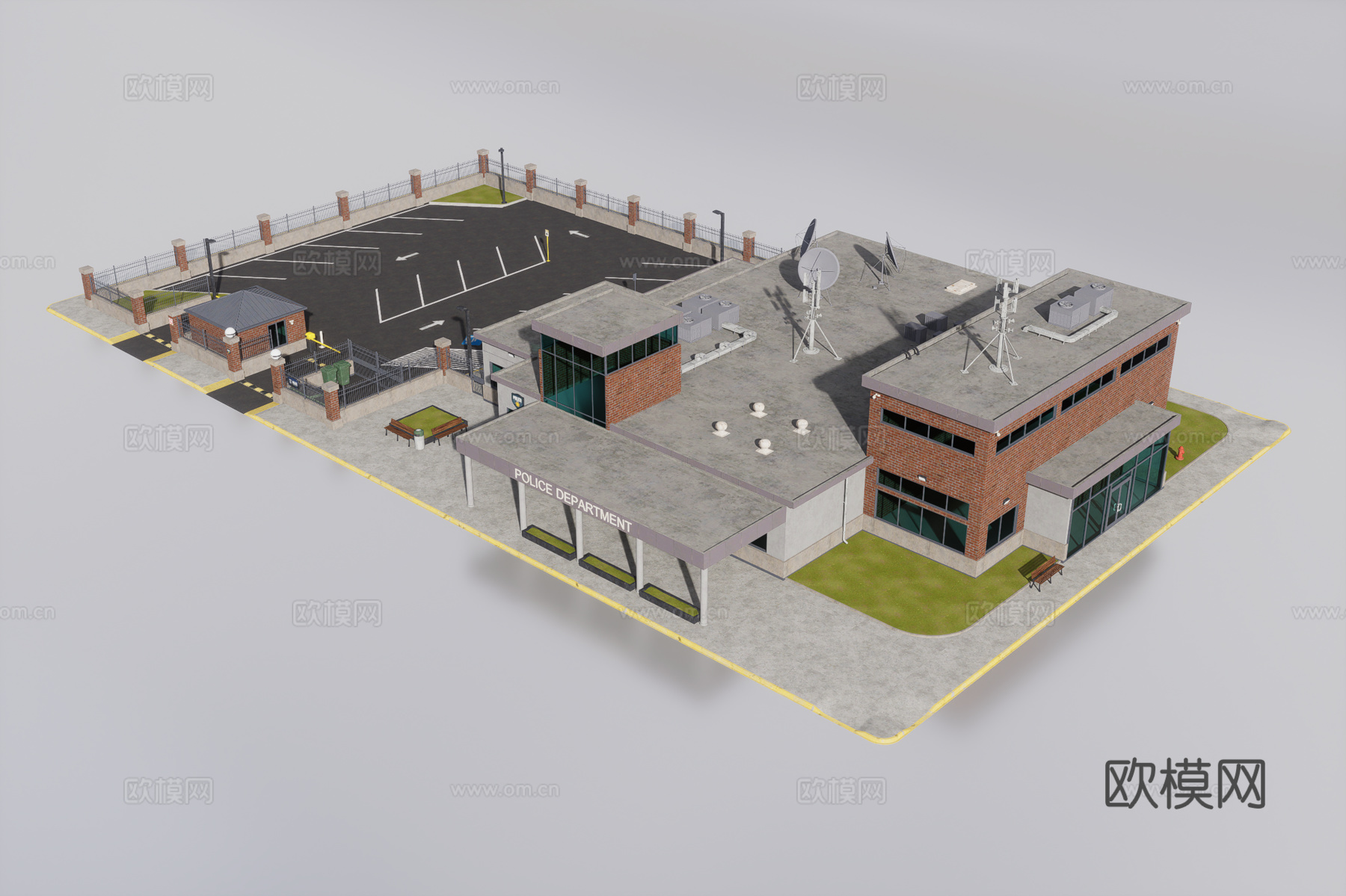 警察局3d模型