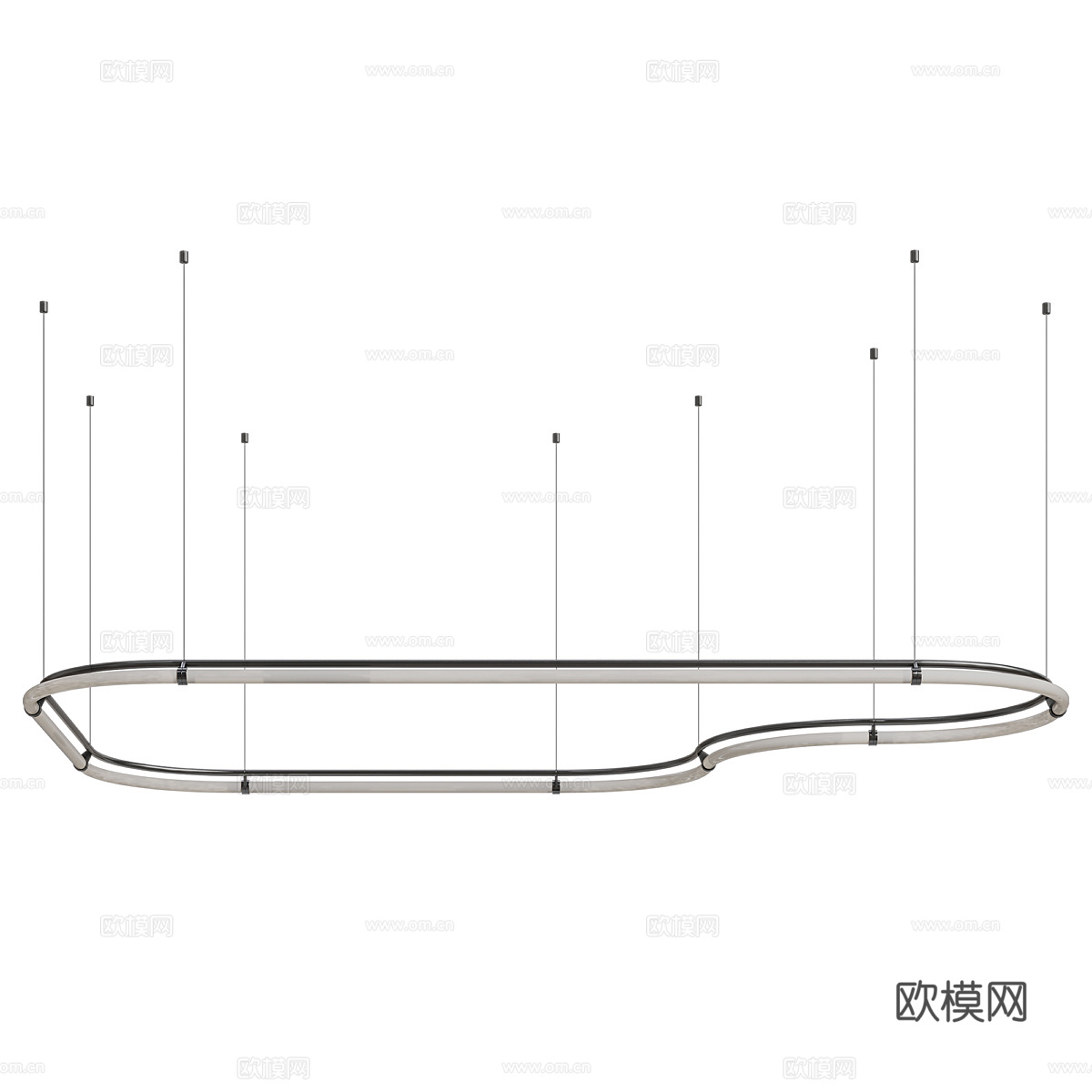 意式轻奢装饰吊灯3d模型