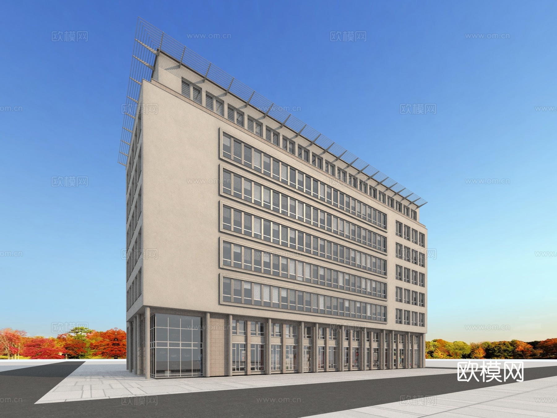 建筑外观  欧式建筑免费3d模型