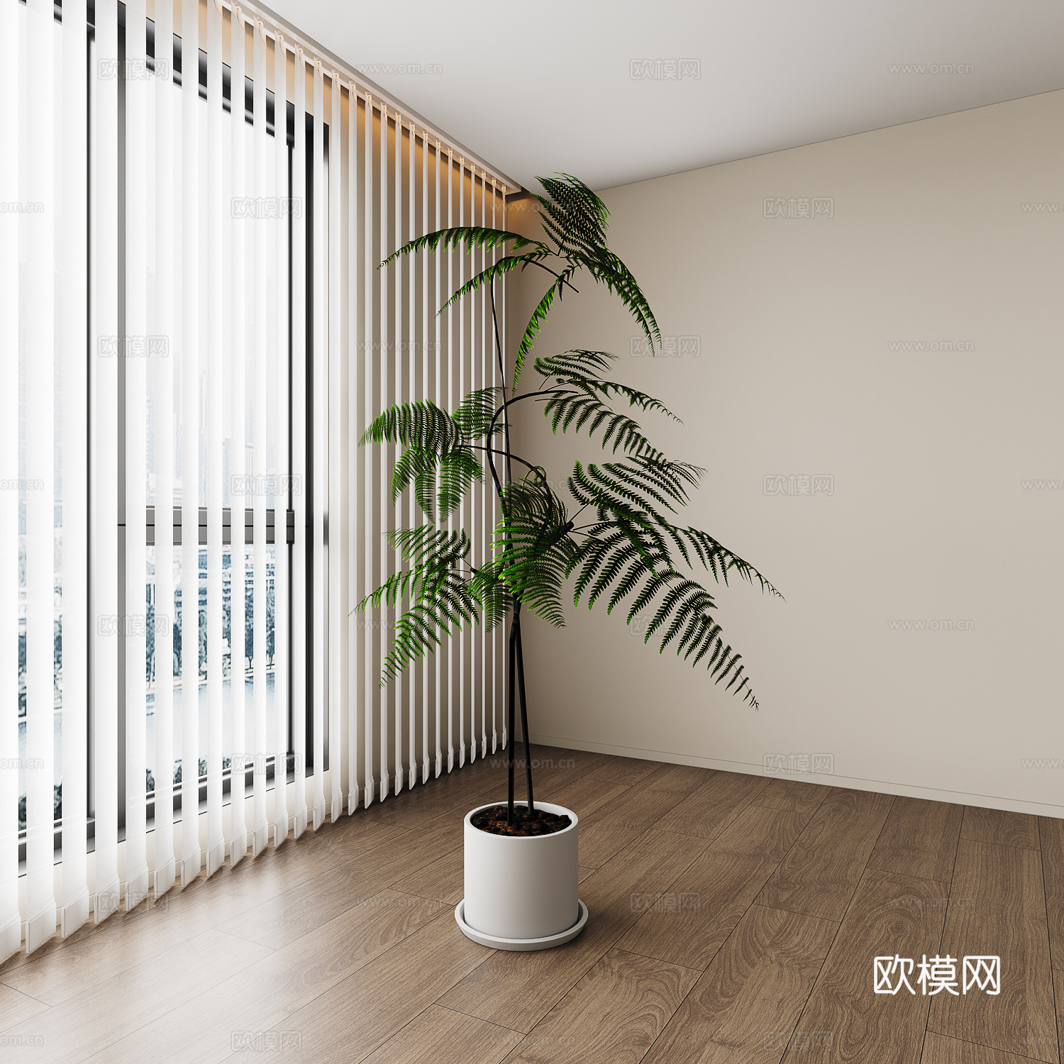 现代绿植3d模型下载