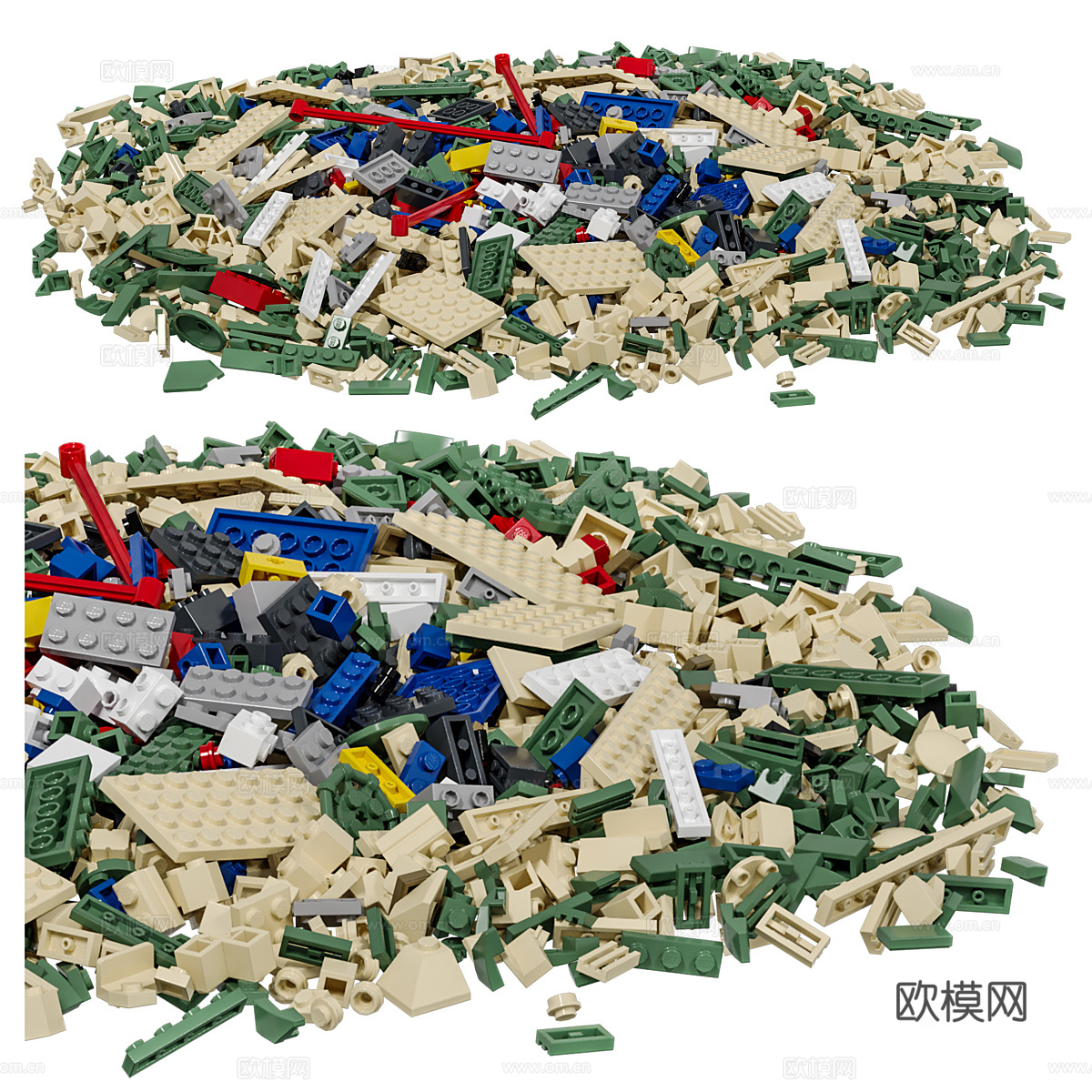 LEGO Architecture 自由女神像 积木3d模型