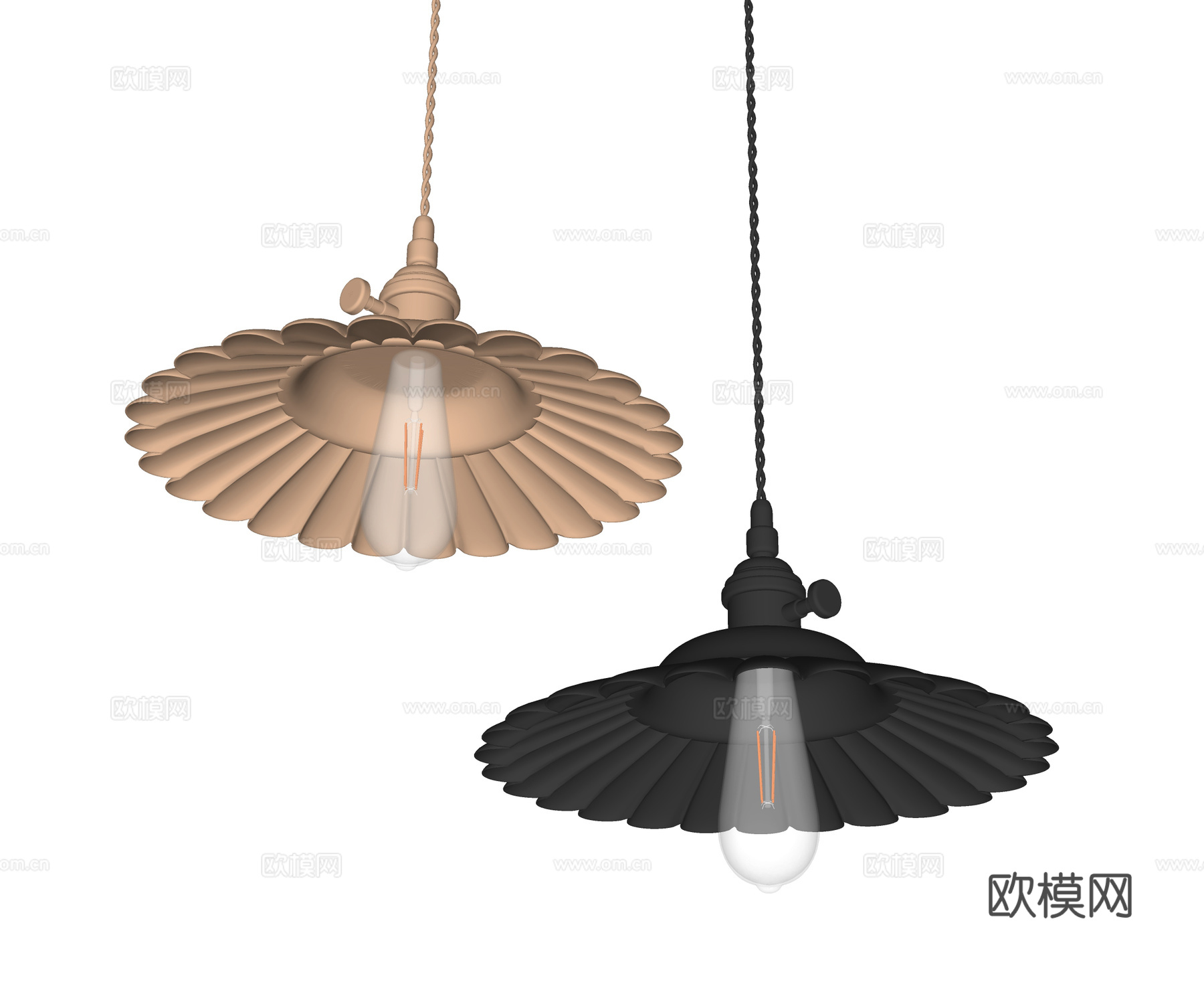 法式吊灯 餐厅吊灯su模型下载（渲染图2）
