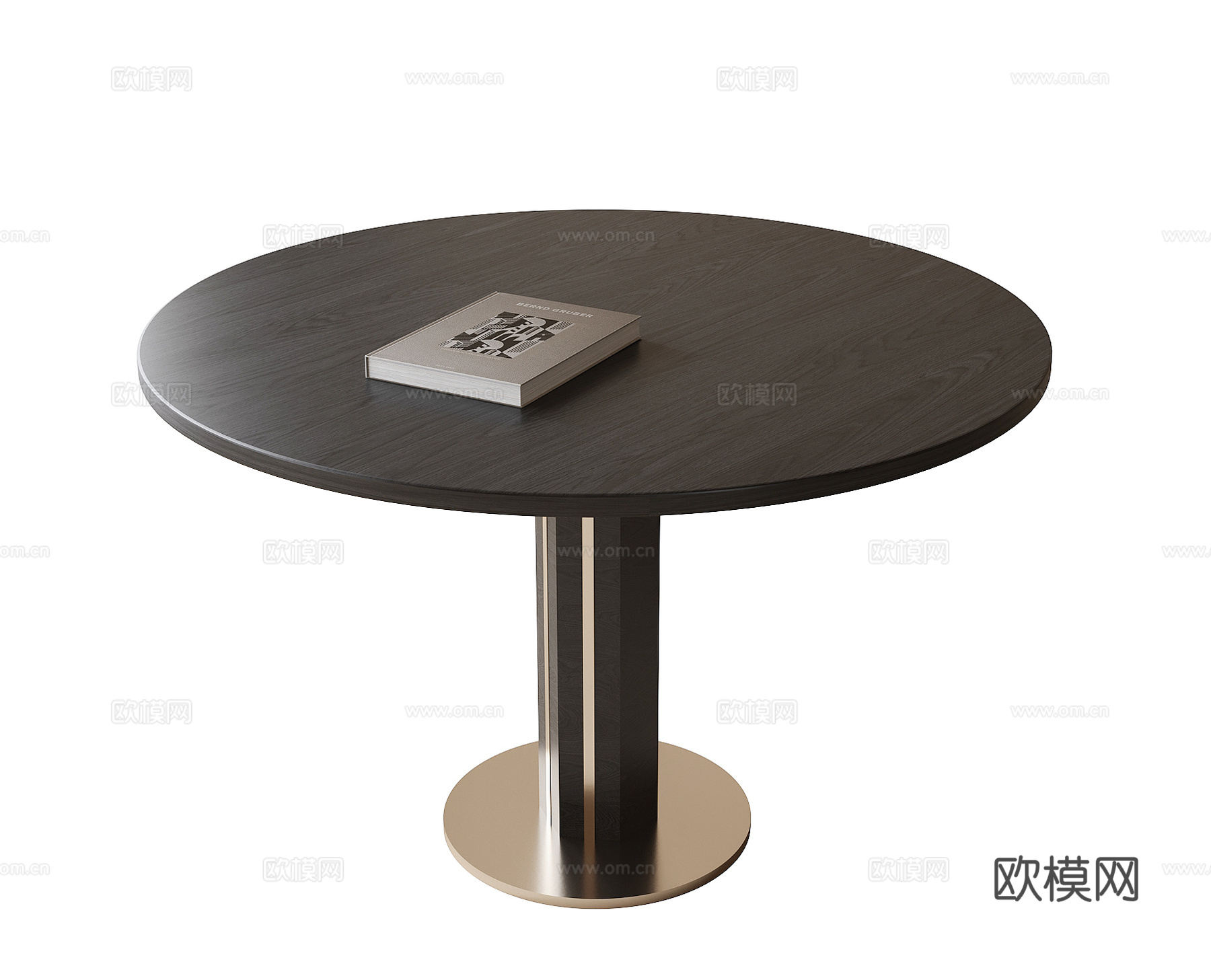 现代圆形餐桌su模型