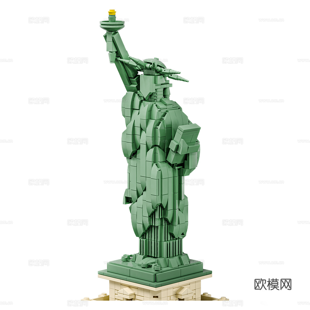 LEGO Architecture 自由女神像 积木3d模型