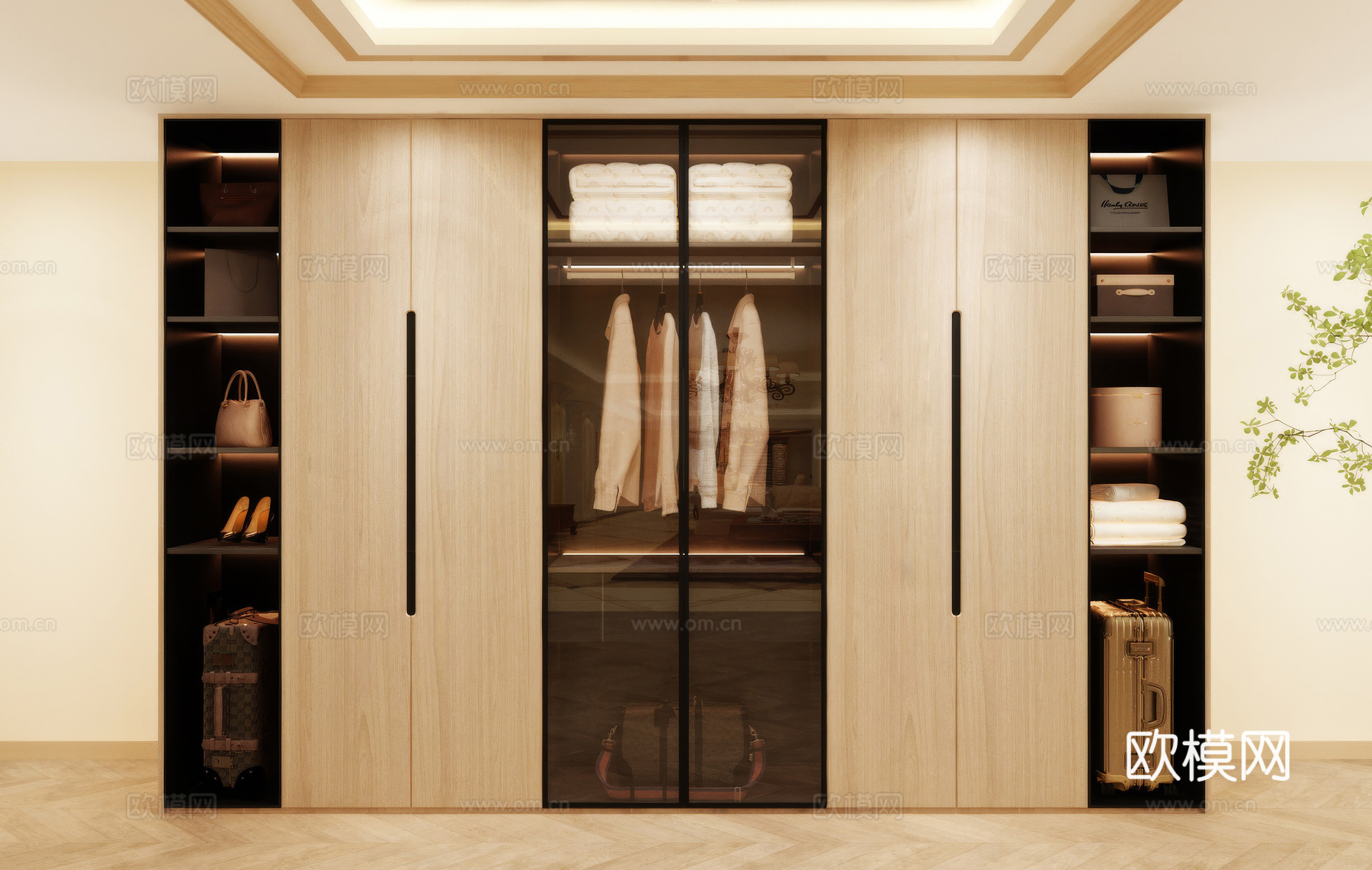 衣柜 衣帽柜 衣柜效果图 衣柜设计 衣柜家具3d模型下载