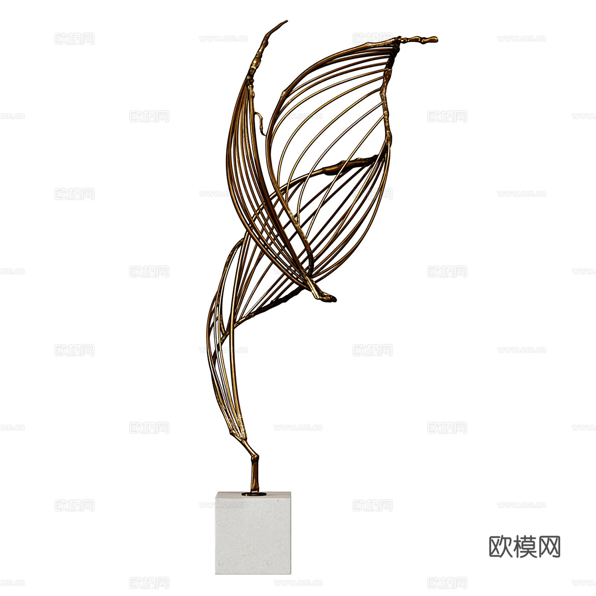 现代轻奢雕塑饰品3d模型