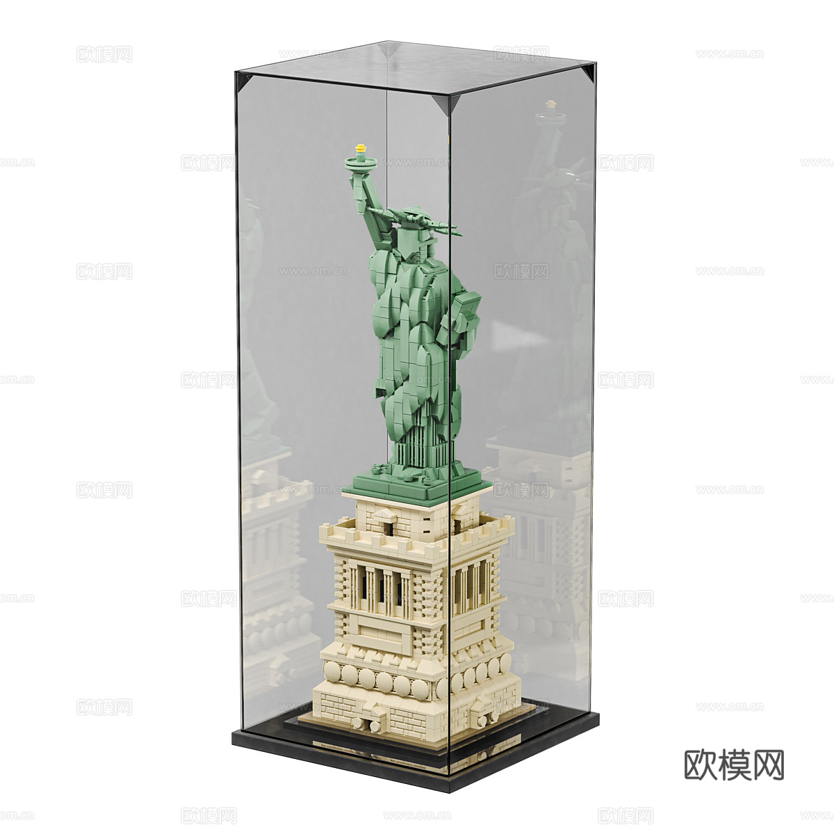 LEGO Architecture 自由女神像 积木3d模型