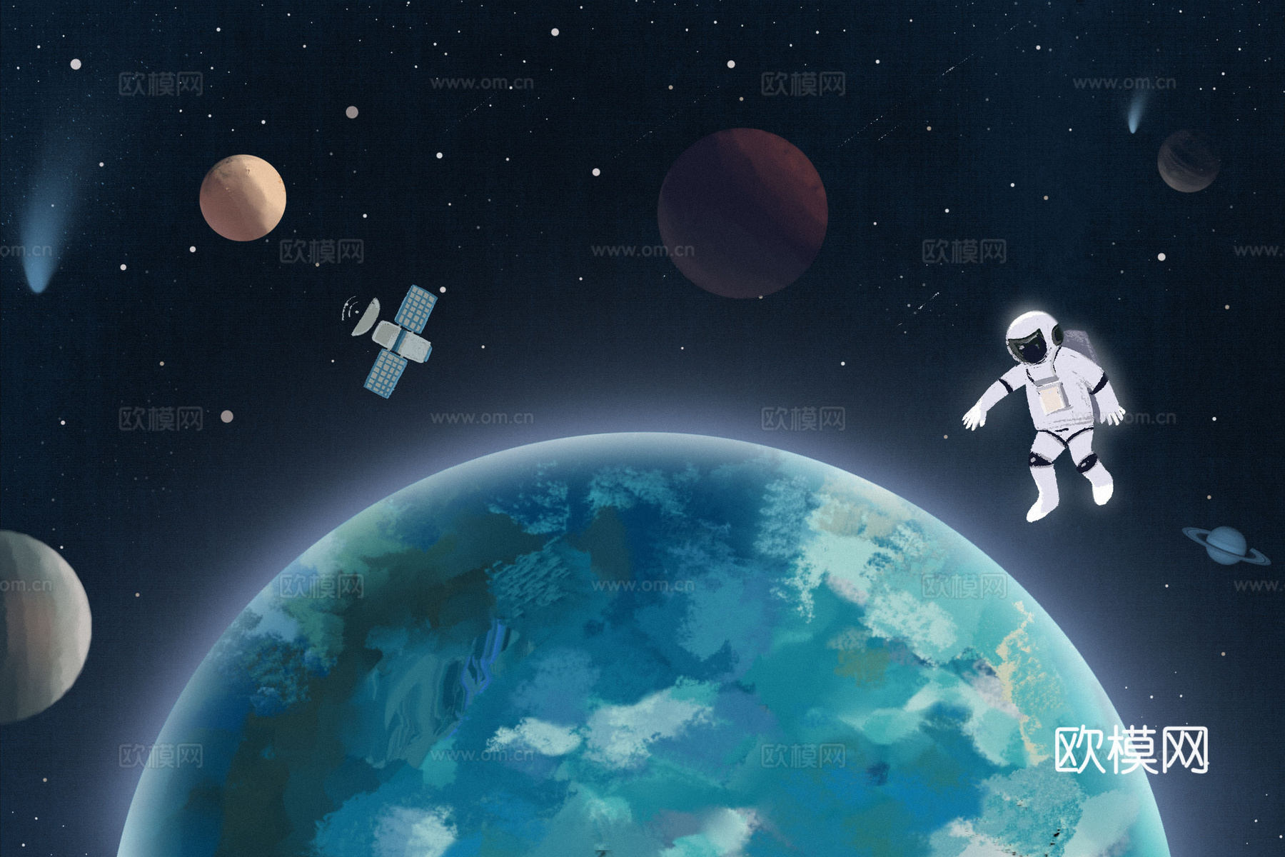 卡通宇宙壁画