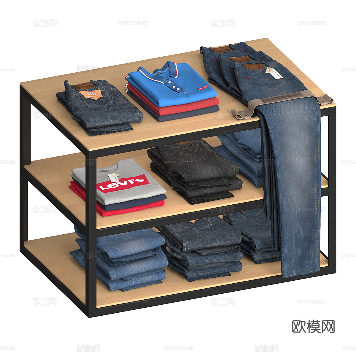 Levis 服装套装3d模型