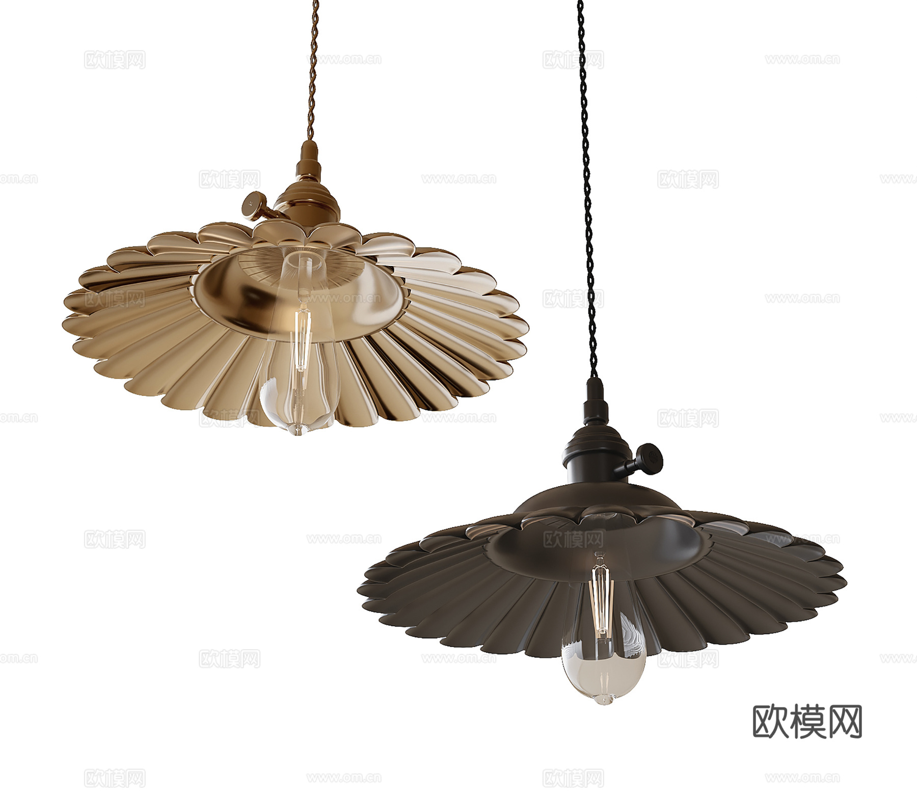 法式吊灯 餐厅吊灯su模型下载（渲染图1）