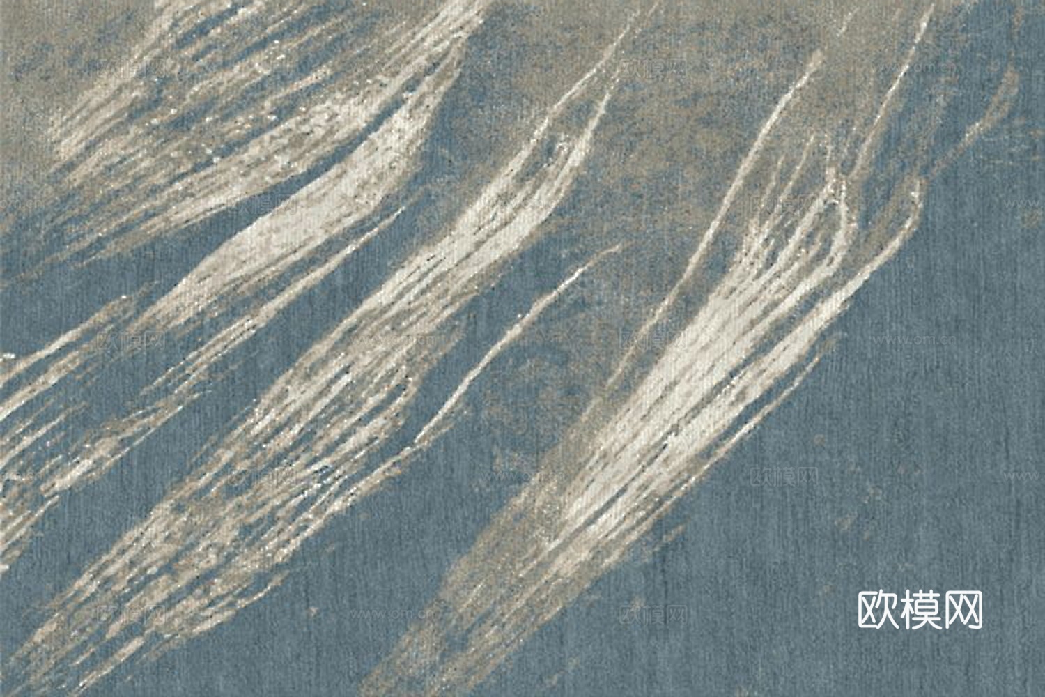 蓝绿色图案地毯