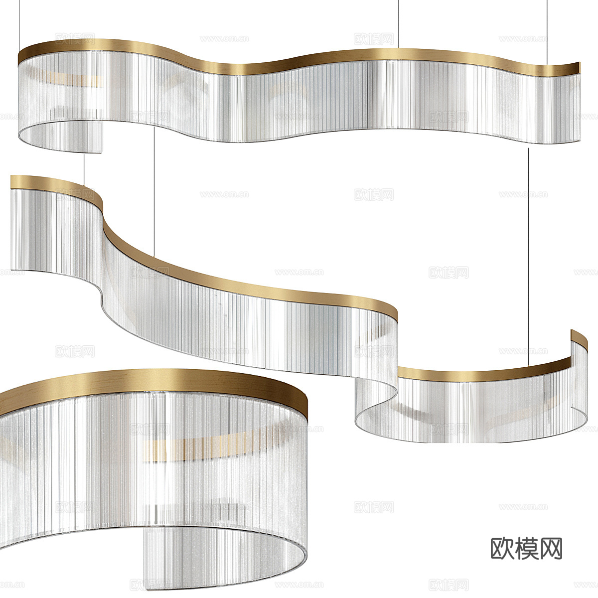 新中式装饰吊灯3d模型