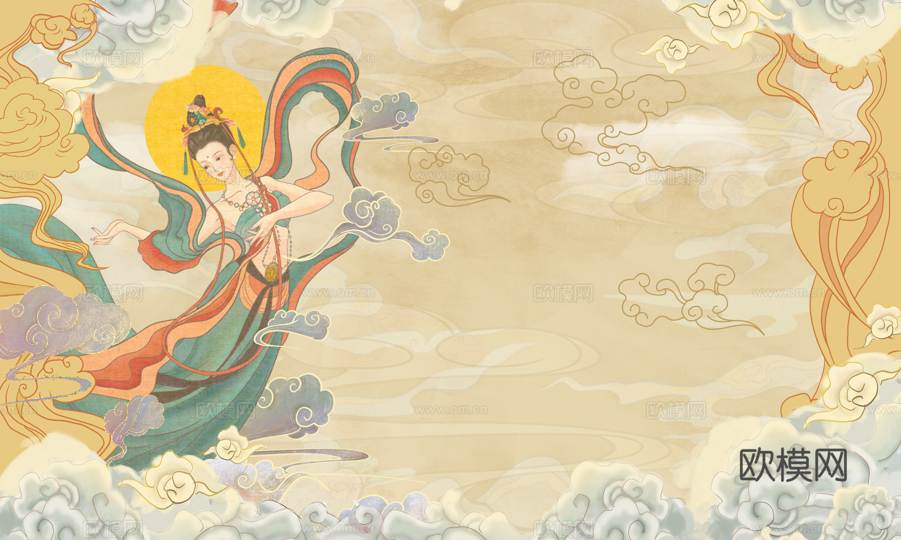 新中式敦煌壁画