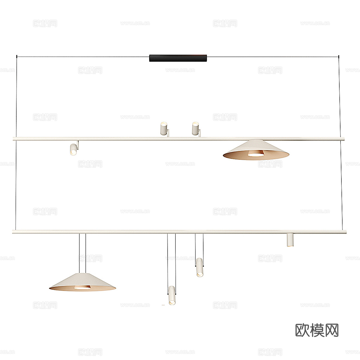 现代意式轻奢 Vibia 装饰吊灯3d模型