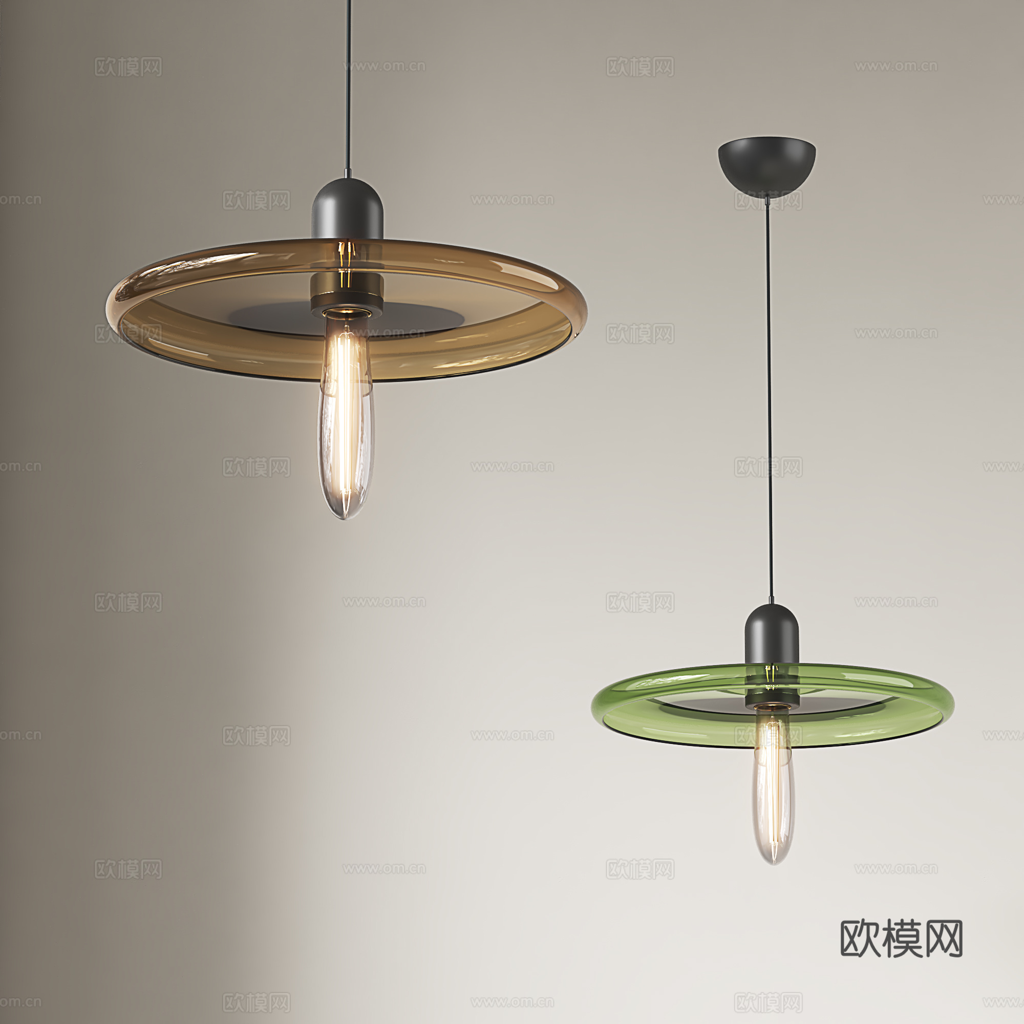 现代吊灯 小吊灯 玻璃吊灯su模型