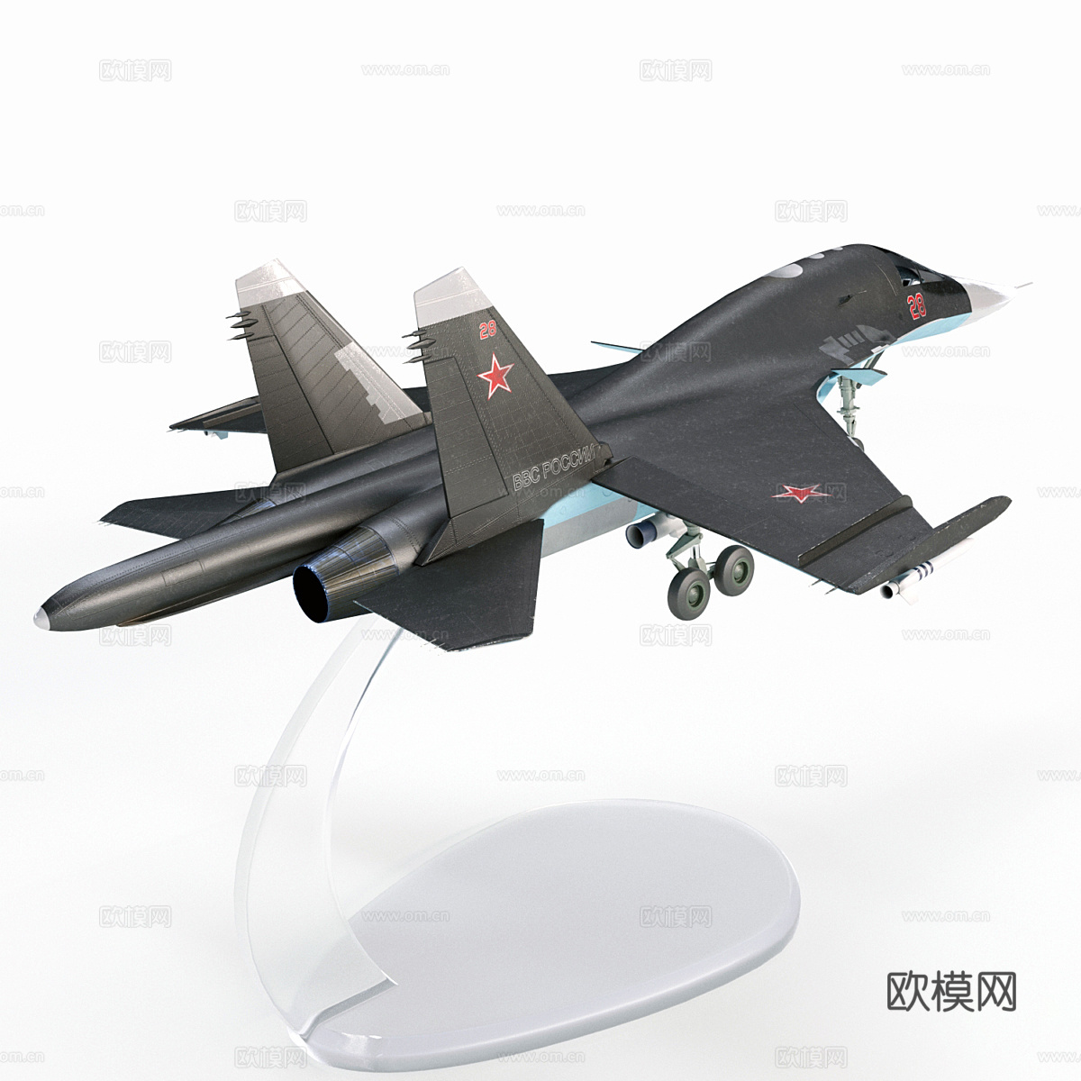 SU-34 飞机模型3d模型