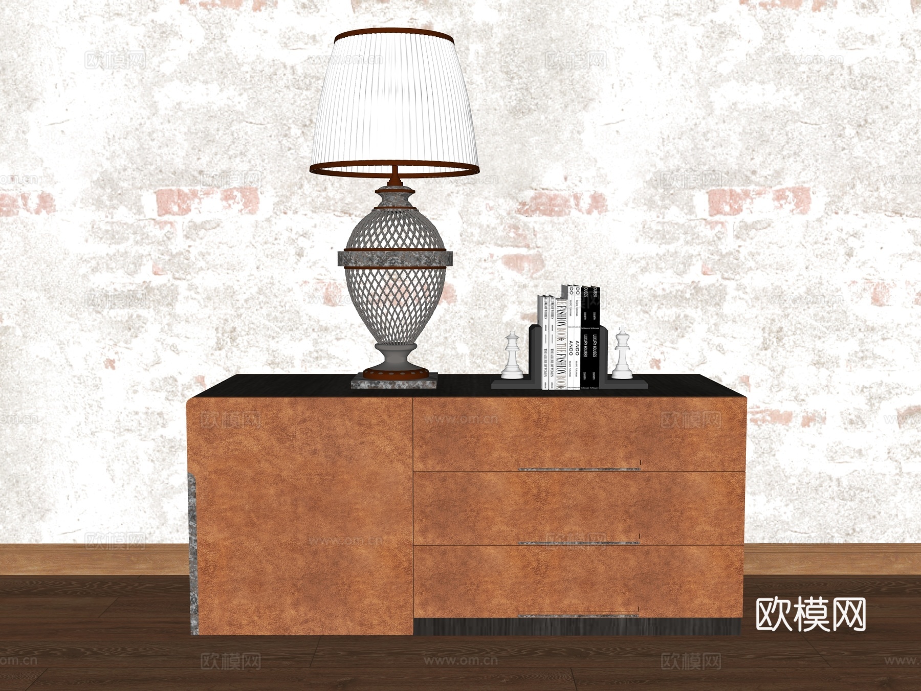 装饰柜 储物柜 餐边柜su模型下载（渲染图2）